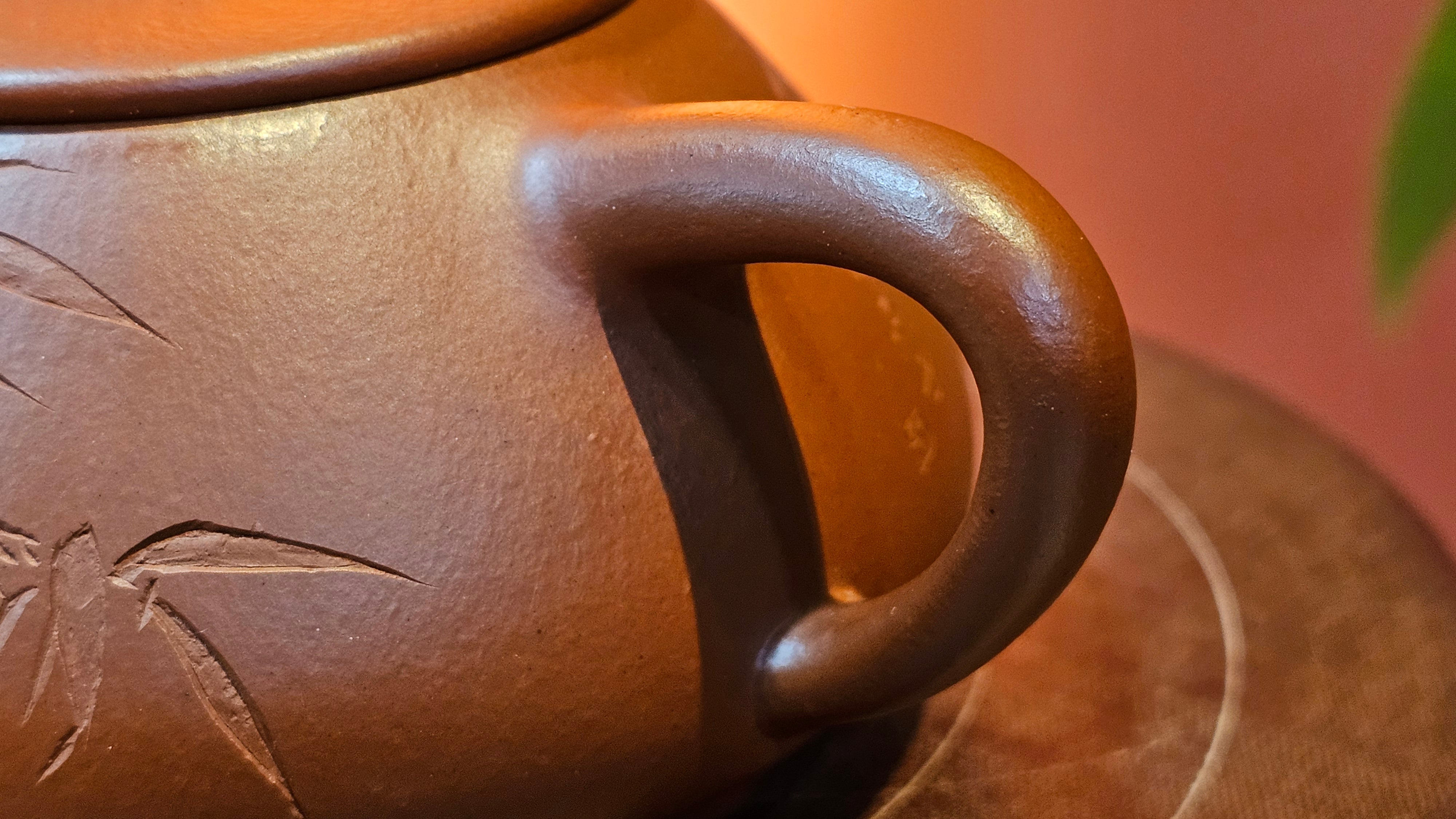 Jing Zhou Shi Piao 景舟石瓢, 280.7ml, Xiao Mei Yao Zhu Ni 小煤窑朱泥, by Craftsman Wang Xing 王兴, Engraving by Craftsman Yi De Shu 一德书 ~ !Congratulations to Mr J.R., 1306hrs 20th July 2025, Portland, OR!