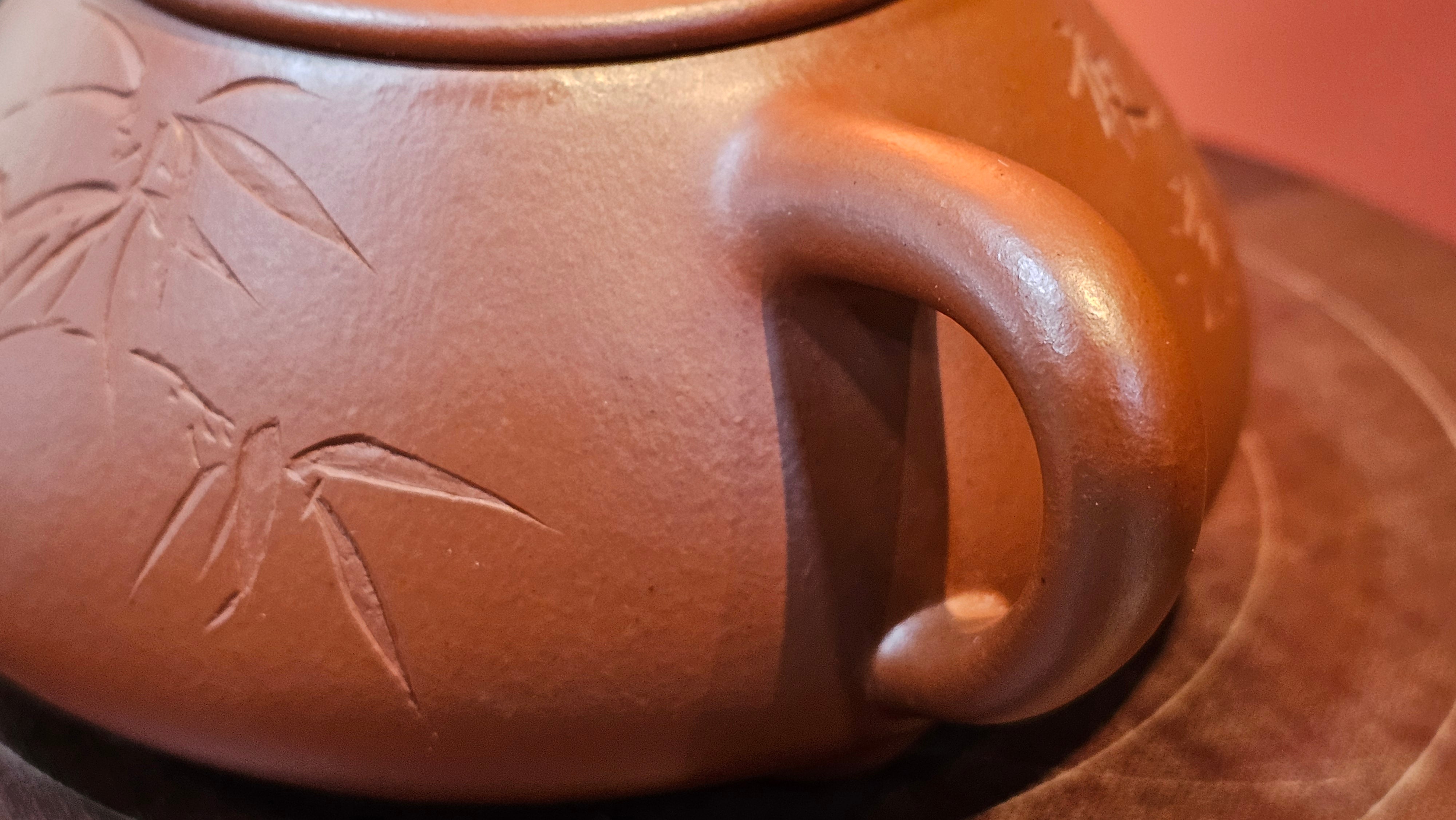 Jing Zhou Shi Piao 景舟石瓢, 280.7ml, Xiao Mei Yao Zhu Ni 小煤窑朱泥, by Craftsman Wang Xing 王兴, Engraving by Craftsman Yi De Shu 一德书 ~ !Congratulations to Mr J.R., 1306hrs 20th July 2025, Portland, OR!