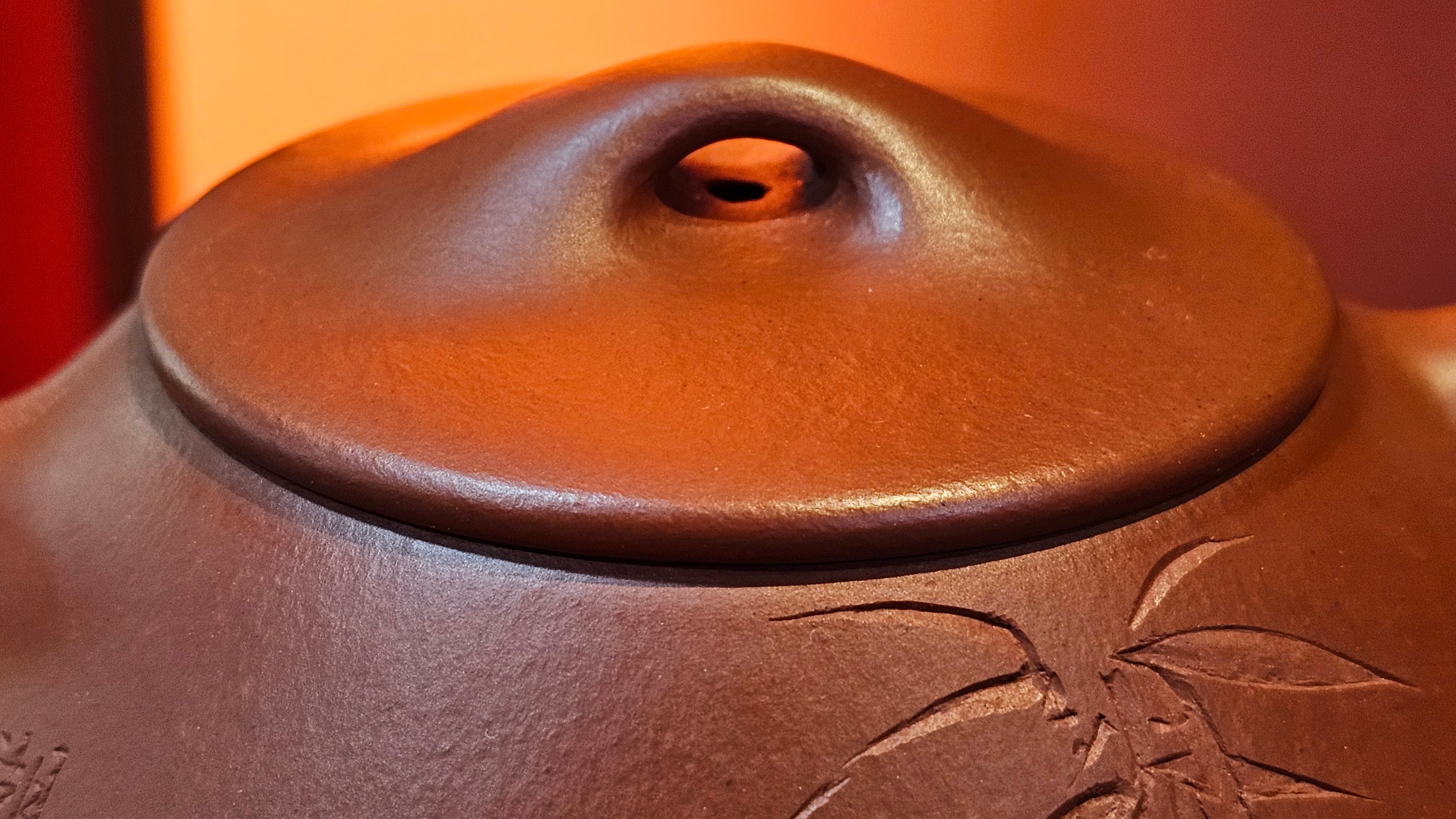 Jing Zhou Shi Piao 景舟石瓢, 280.7ml, Xiao Mei Yao Zhu Ni 小煤窑朱泥, by Craftsman Wang Xing 王兴, Engraving by Craftsman Yi De Shu 一德书 ~ !Congratulations to Mr J.R., 1306hrs 20th July 2025, Portland, OR!