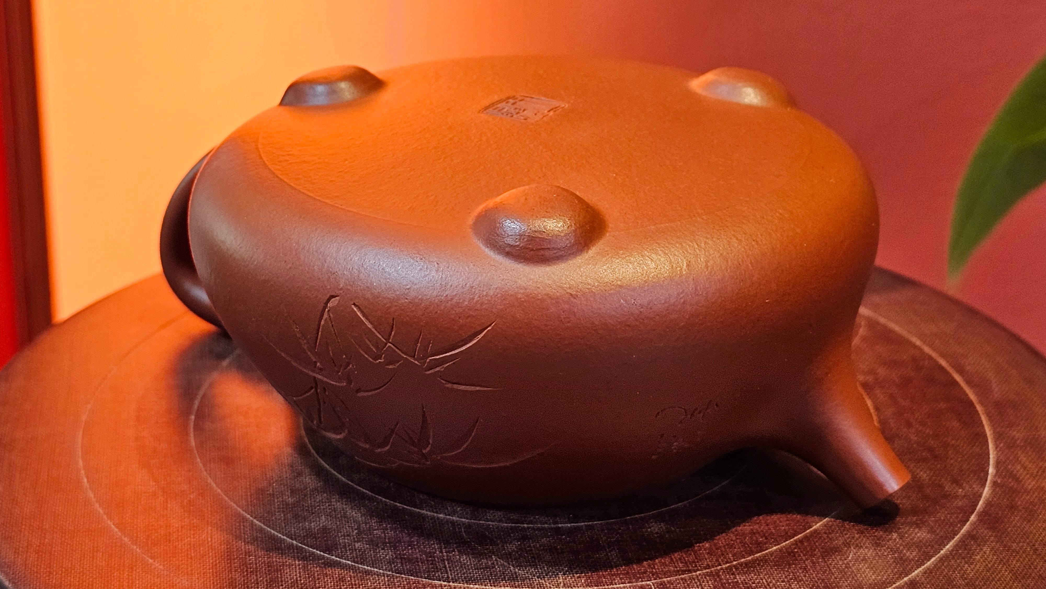 Jing Zhou Shi Piao 景舟石瓢, 280.7ml, Xiao Mei Yao Zhu Ni 小煤窑朱泥, by Craftsman Wang Xing 王兴, Engraving by Craftsman Yi De Shu 一德书 ~ !Congratulations to Mr J.R., 1306hrs 20th July 2025, Portland, OR!