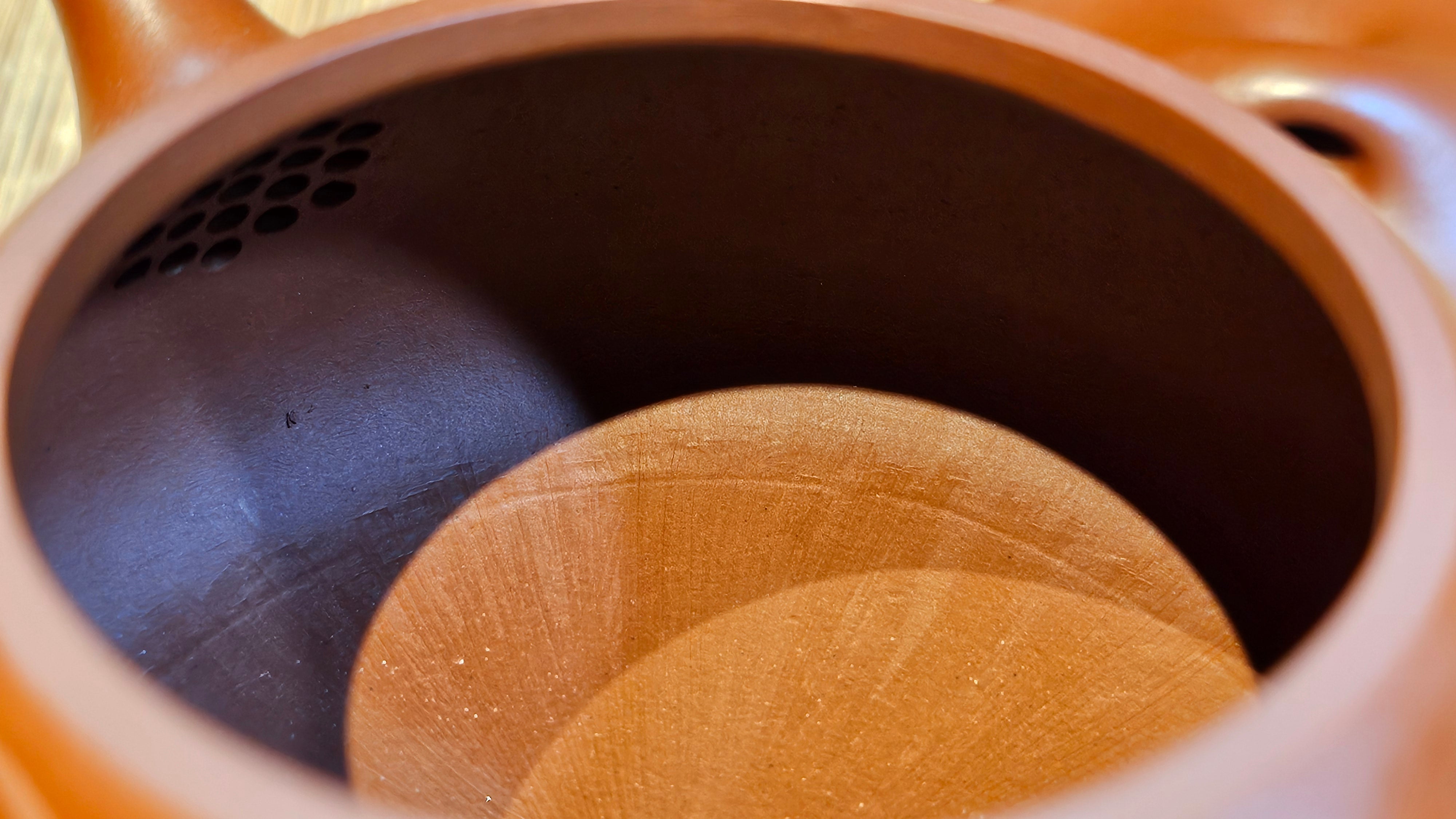 Jing Zhou Shi Piao 景舟石瓢, 280.7ml, Xiao Mei Yao Zhu Ni 小煤窑朱泥, by Craftsman Wang Xing 王兴, Engraving by Craftsman Yi De Shu 一德书 ~ !Congratulations to Mr J.R., 1306hrs 20th July 2025, Portland, OR!