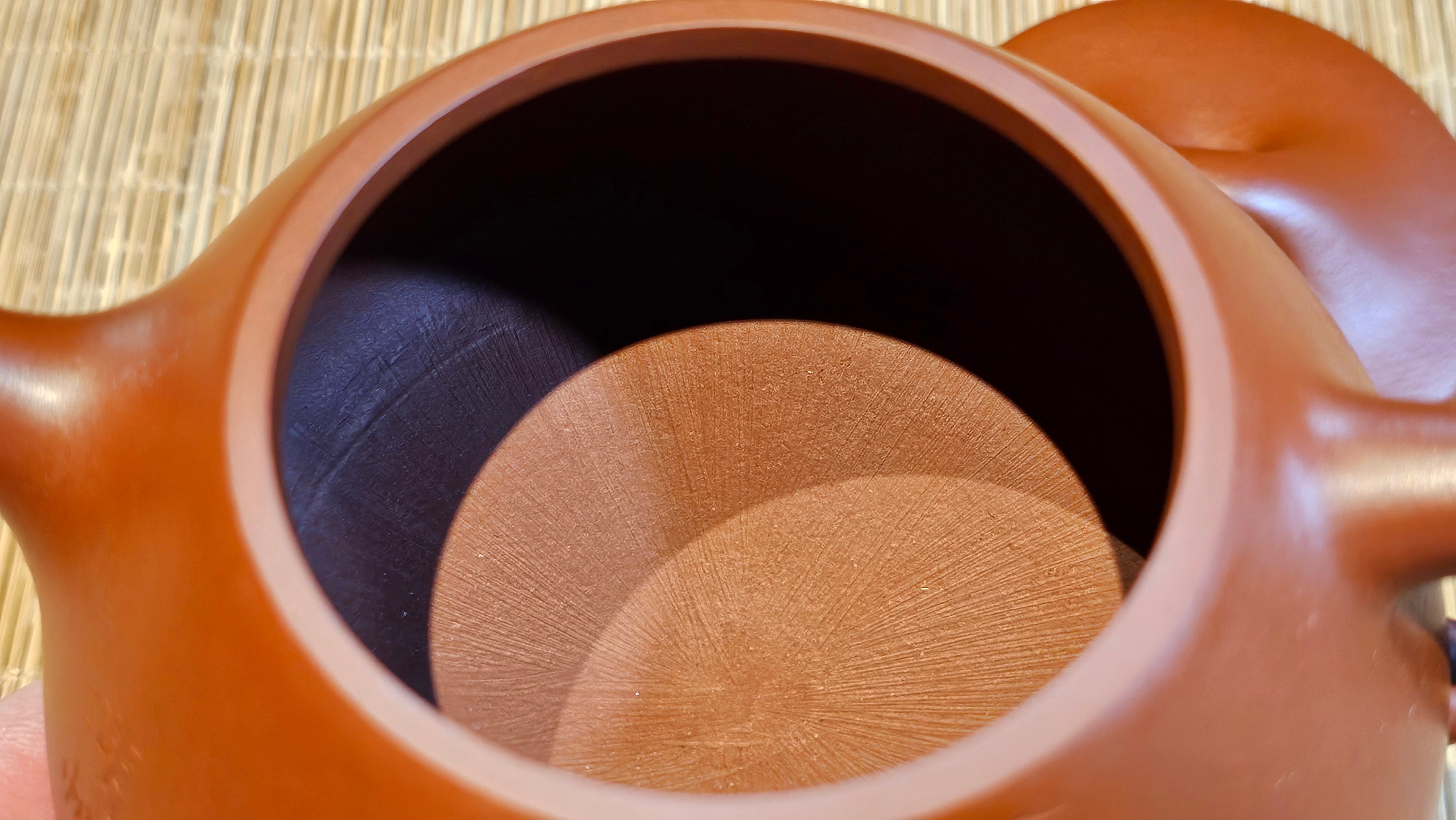 Jing Zhou Shi Piao 景舟石瓢, 280.7ml, Xiao Mei Yao Zhu Ni 小煤窑朱泥, by Craftsman Wang Xing 王兴, Engraving by Craftsman Yi De Shu 一德书 ~ !Congratulations to Mr J.R., 1306hrs 20th July 2025, Portland, OR!