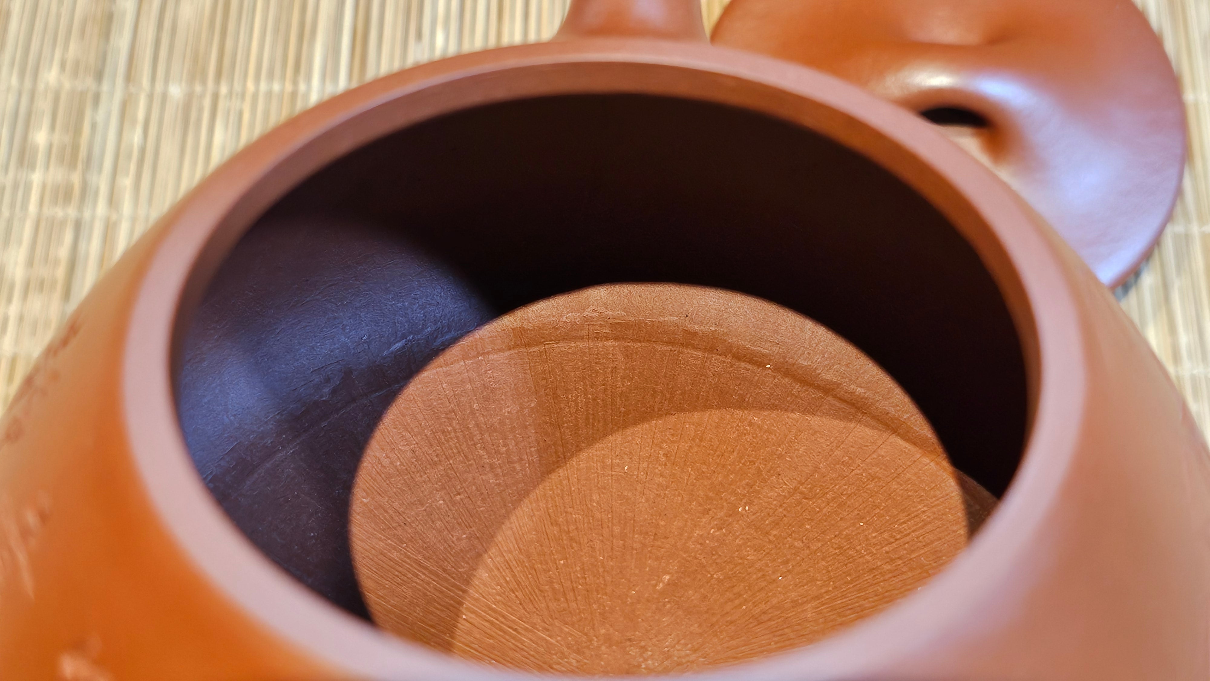 Jing Zhou Shi Piao 景舟石瓢, 280.7ml, Xiao Mei Yao Zhu Ni 小煤窑朱泥, by Craftsman Wang Xing 王兴, Engraving by Craftsman Yi De Shu 一德书 ~ !Congratulations to Mr J.R., 1306hrs 20th July 2025, Portland, OR!