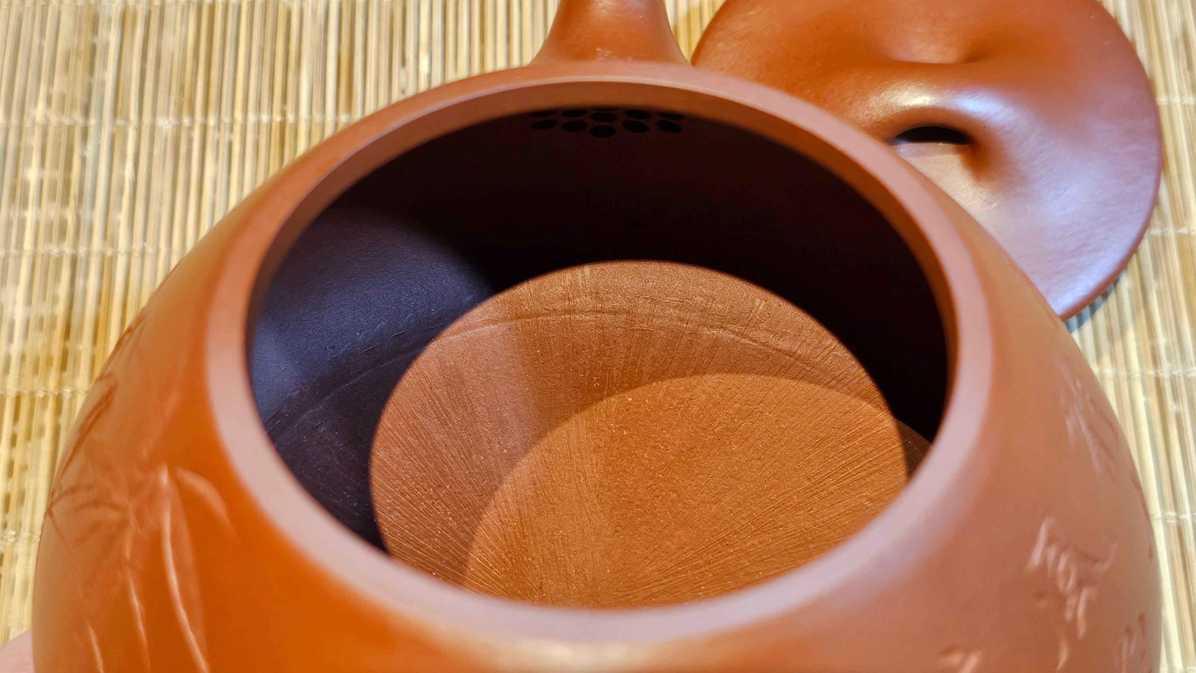 Jing Zhou Shi Piao 景舟石瓢, 280.7ml, Xiao Mei Yao Zhu Ni 小煤窑朱泥, by Craftsman Wang Xing 王兴, Engraving by Craftsman Yi De Shu 一德书 ~ !Congratulations to Mr J.R., 1306hrs 20th July 2025, Portland, OR!