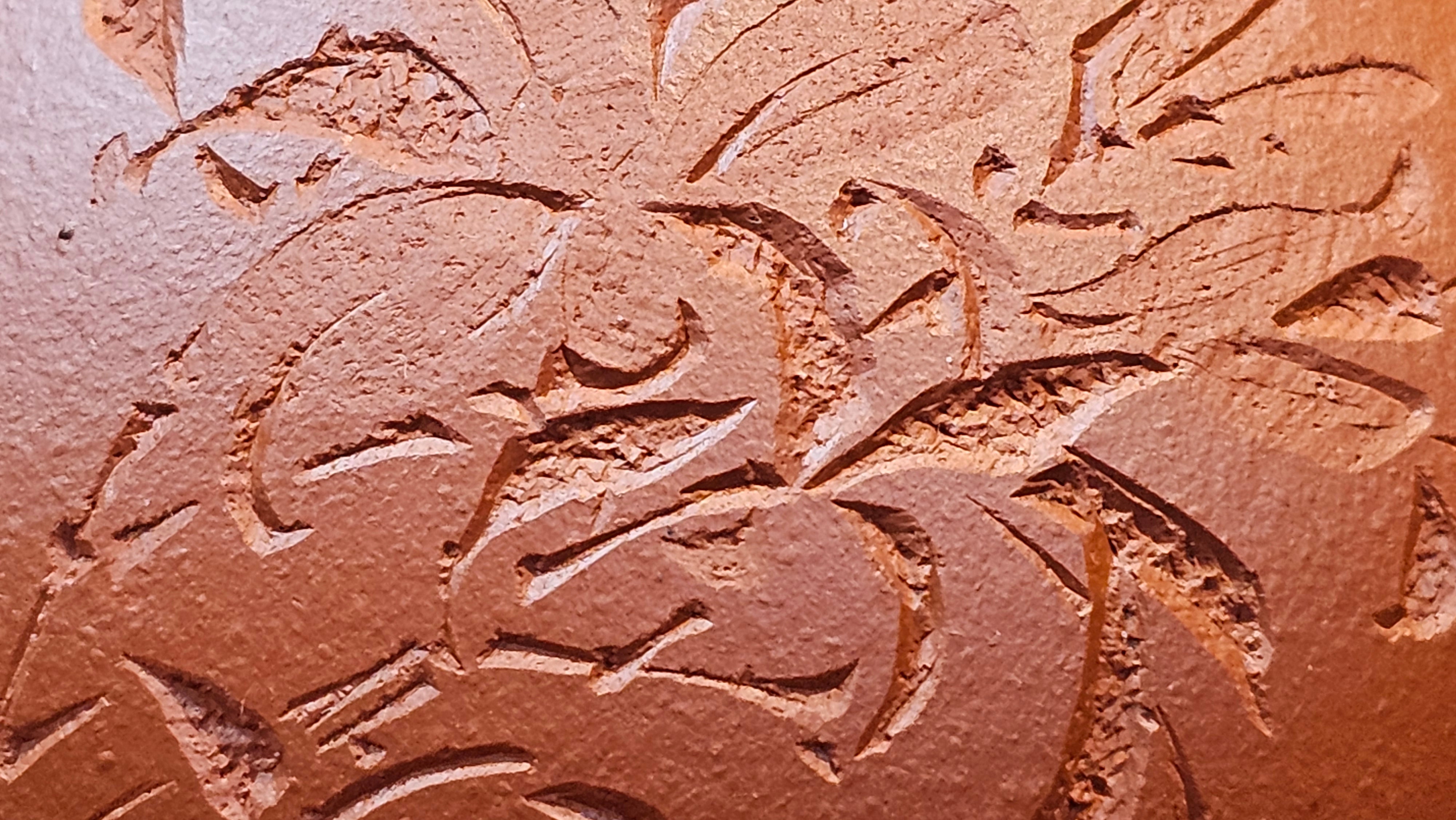 Meng Chen San Zu《孟臣三足》, 186.6ml, Xiao Hong Ni 小红泥, by our Craftsman Zhang Huan 张欢, Engraving by Craftsman Pe'eng Pe'eng 芃芃 ~ Congratulations!to Ms C.W., 1158hrs 20th July 2025, Sunnyvale, CA.