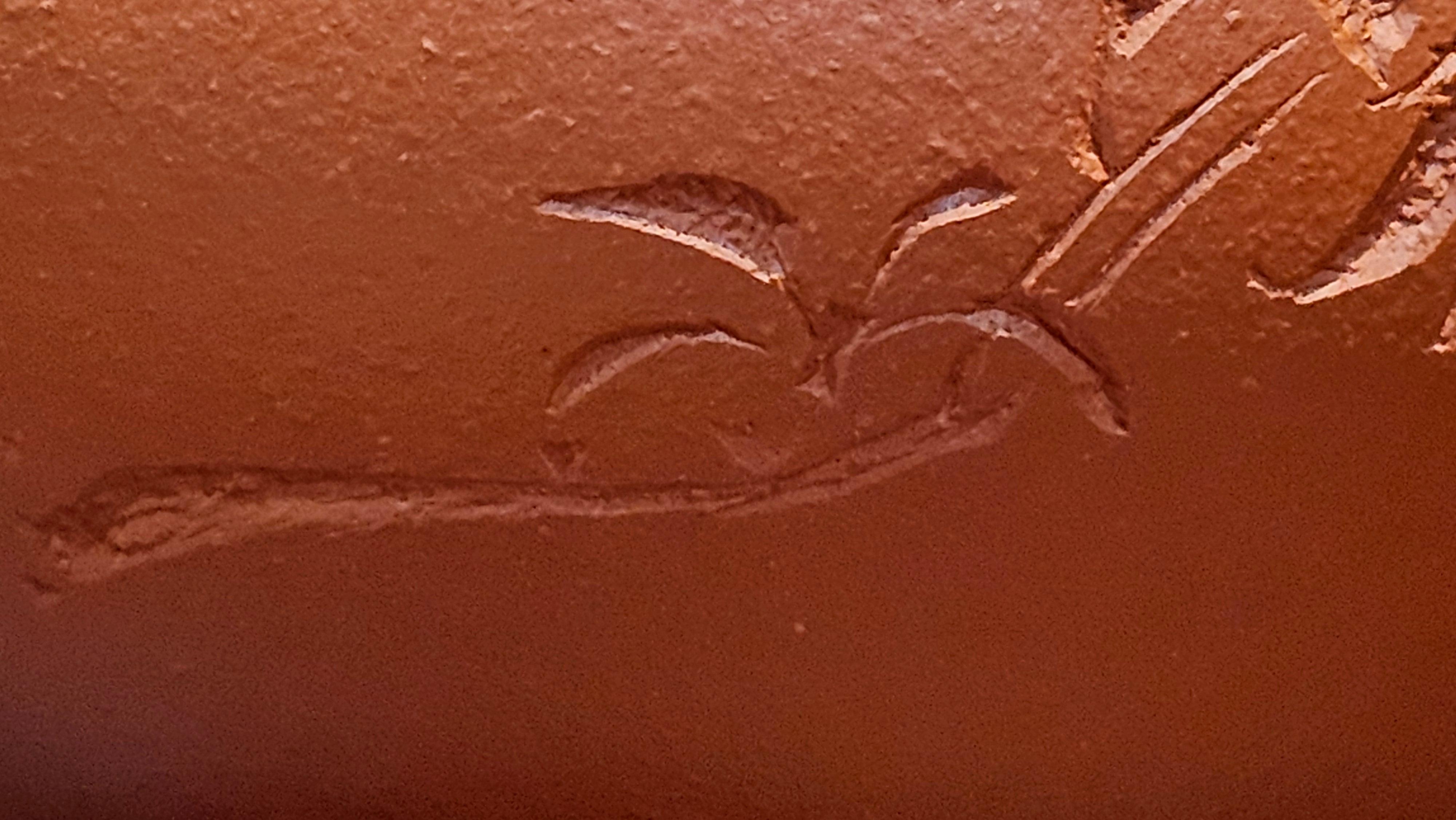 Meng Chen San Zu《孟臣三足》, 186.6ml, Xiao Hong Ni 小红泥, by our Craftsman Zhang Huan 张欢, Engraving by Craftsman Pe'eng Pe'eng 芃芃 ~ Congratulations!to Ms C.W., 1158hrs 20th July 2025, Sunnyvale, CA.