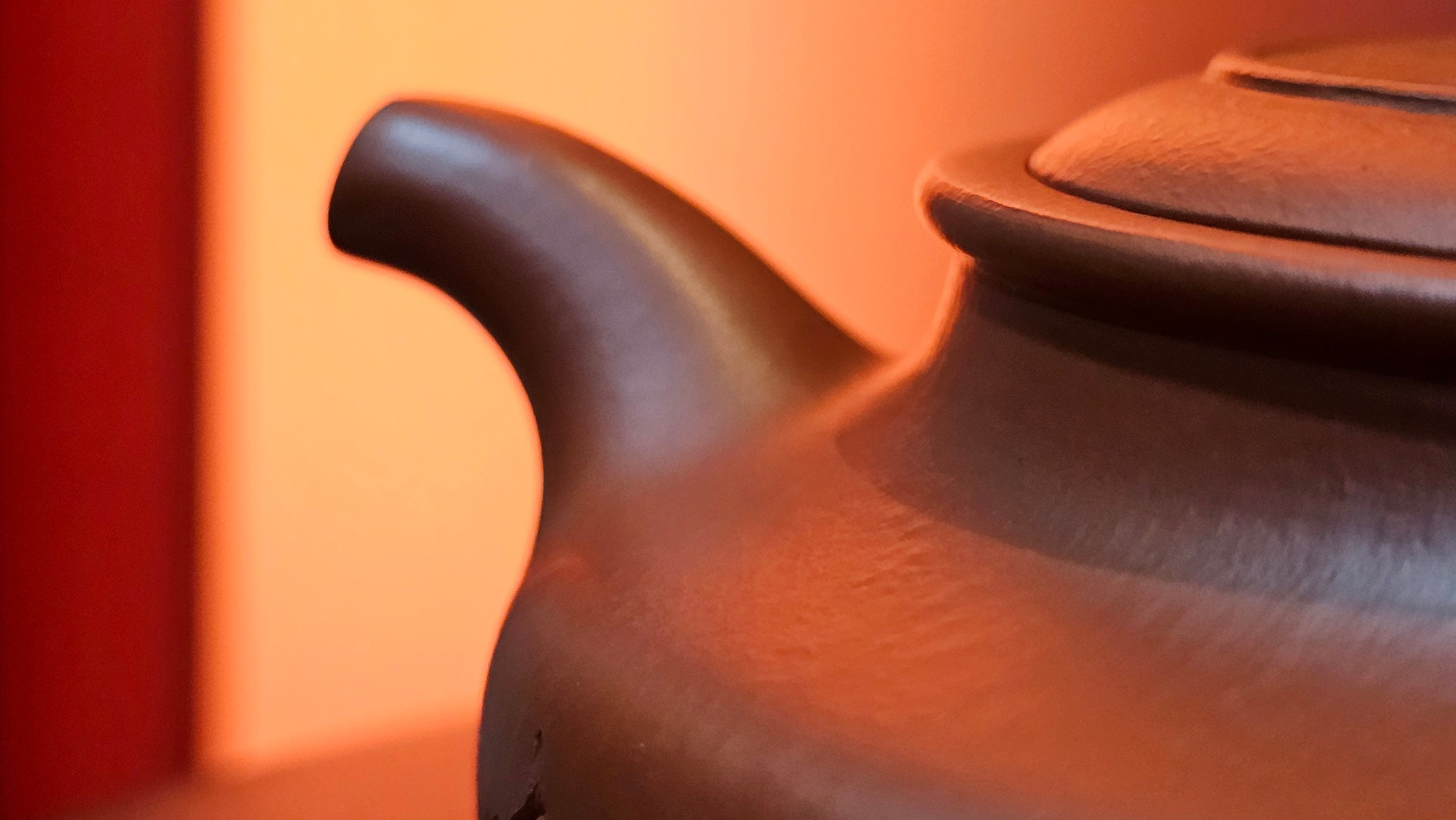 Hua Ting 华庭, 206.8ml (complex, large: 14cm long, 10cm wide), Xiao Mei Yao Zhu Ni 小煤窑朱泥,  by Craftsman Chen Yue Fei 陈跃飞, Engraving by Craftsman Yi De Shu 一德书 ~ Congratulations to Mr A.R.!, 1714hrs 21st July 2025, Talent!OR.