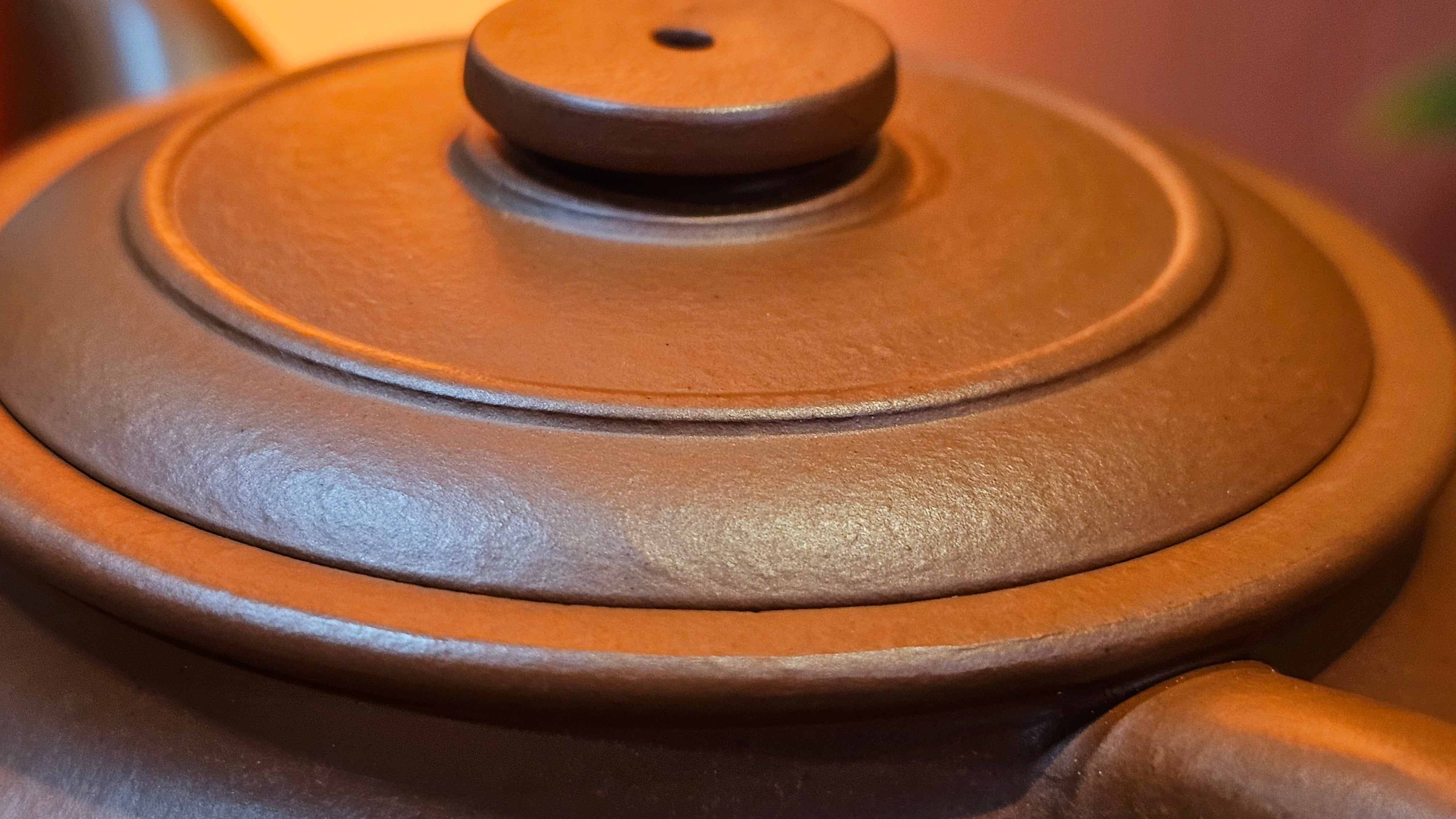 Hua Ting 华庭, 206.8ml (complex, large: 14cm long, 10cm wide), Xiao Mei Yao Zhu Ni 小煤窑朱泥,  by Craftsman Chen Yue Fei 陈跃飞, Engraving by Craftsman Yi De Shu 一德书 ~ Congratulations to Mr A.R.!, 1714hrs 21st July 2025, Talent!OR.