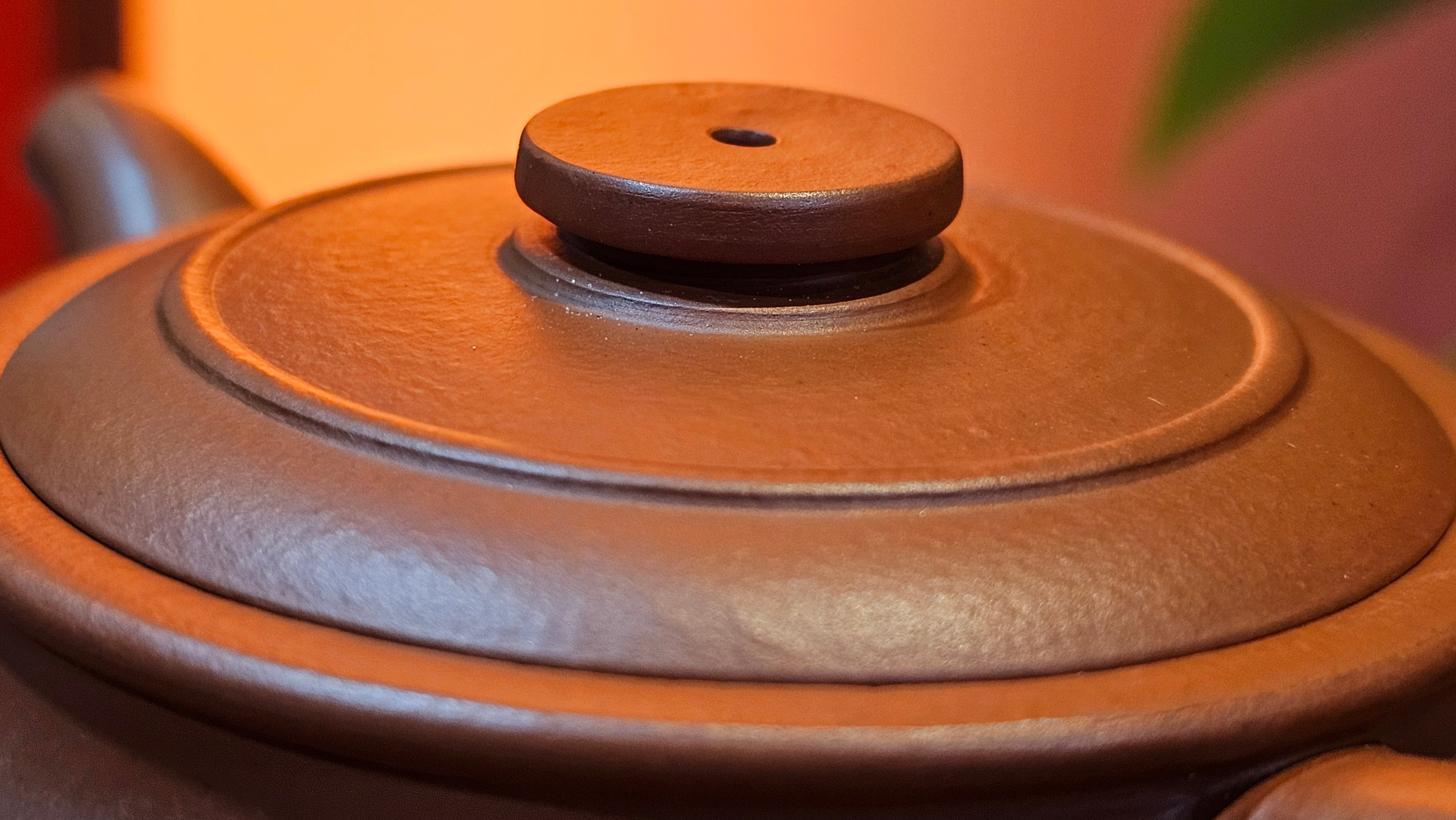 Hua Ting 华庭, 206.8ml (complex, large: 14cm long, 10cm wide), Xiao Mei Yao Zhu Ni 小煤窑朱泥,  by Craftsman Chen Yue Fei 陈跃飞, Engraving by Craftsman Yi De Shu 一德书 ~ Congratulations to Mr A.R.!, 1714hrs 21st July 2025, Talent!OR.