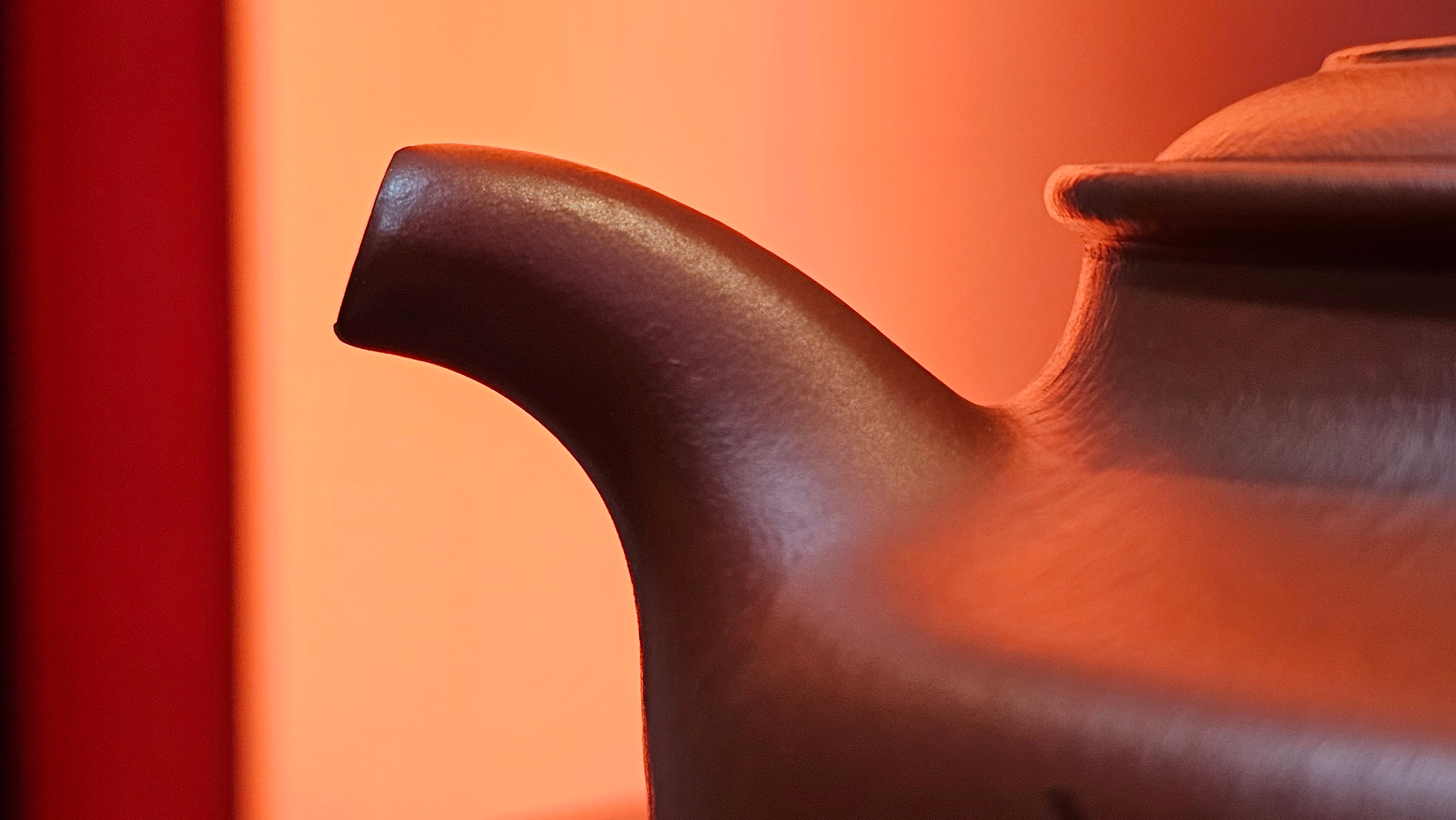 Hua Ting 华庭, 206.8ml (complex, large: 14cm long, 10cm wide), Xiao Mei Yao Zhu Ni 小煤窑朱泥,  by Craftsman Chen Yue Fei 陈跃飞, Engraving by Craftsman Yi De Shu 一德书 ~ Congratulations to Mr A.R.!, 1714hrs 21st July 2025, Talent!OR.