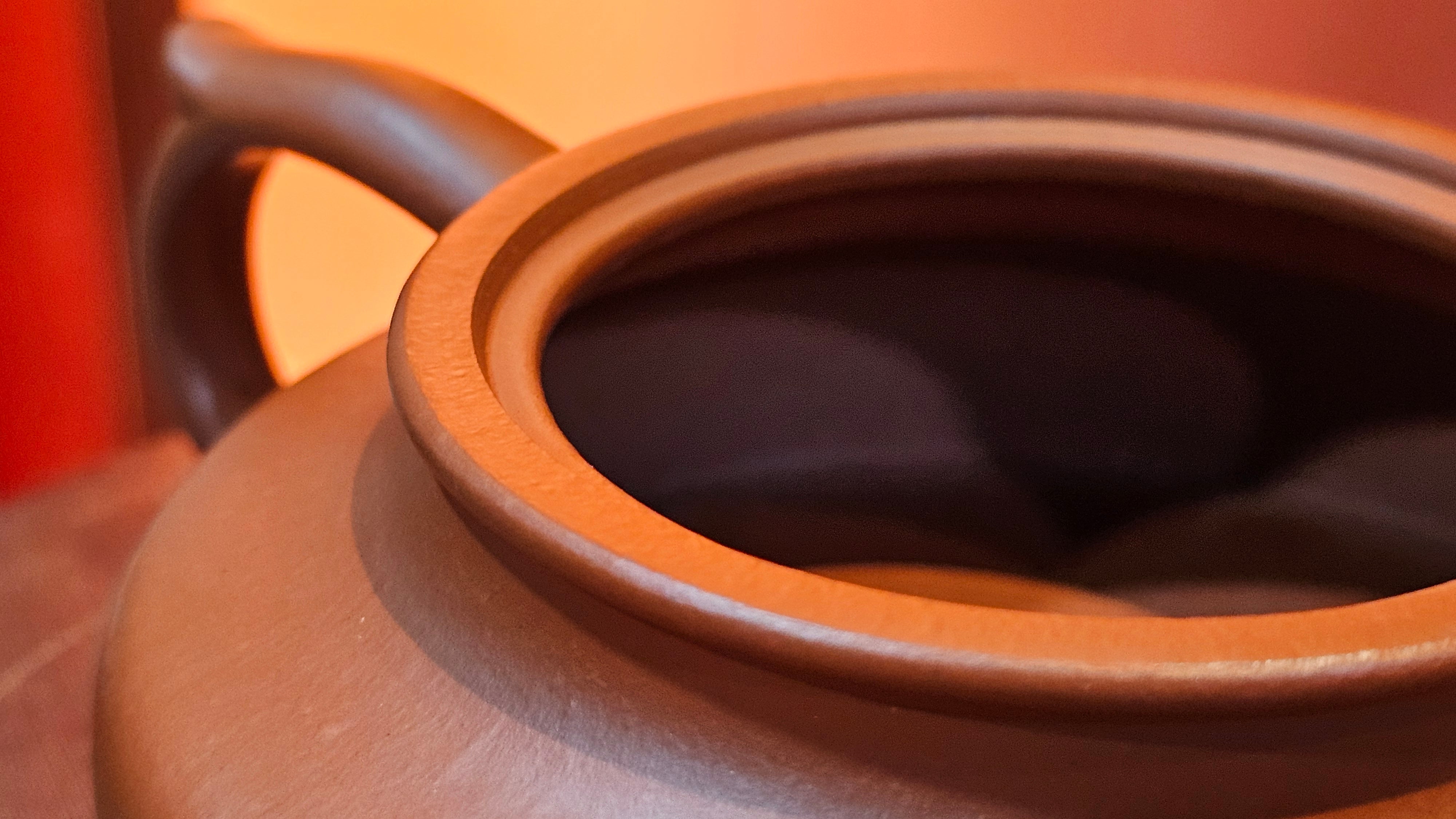 Hua Ting 华庭, 206.8ml (complex, large: 14cm long, 10cm wide), Xiao Mei Yao Zhu Ni 小煤窑朱泥,  by Craftsman Chen Yue Fei 陈跃飞, Engraving by Craftsman Yi De Shu 一德书 ~ Congratulations to Mr A.R.!, 1714hrs 21st July 2025, Talent!OR.