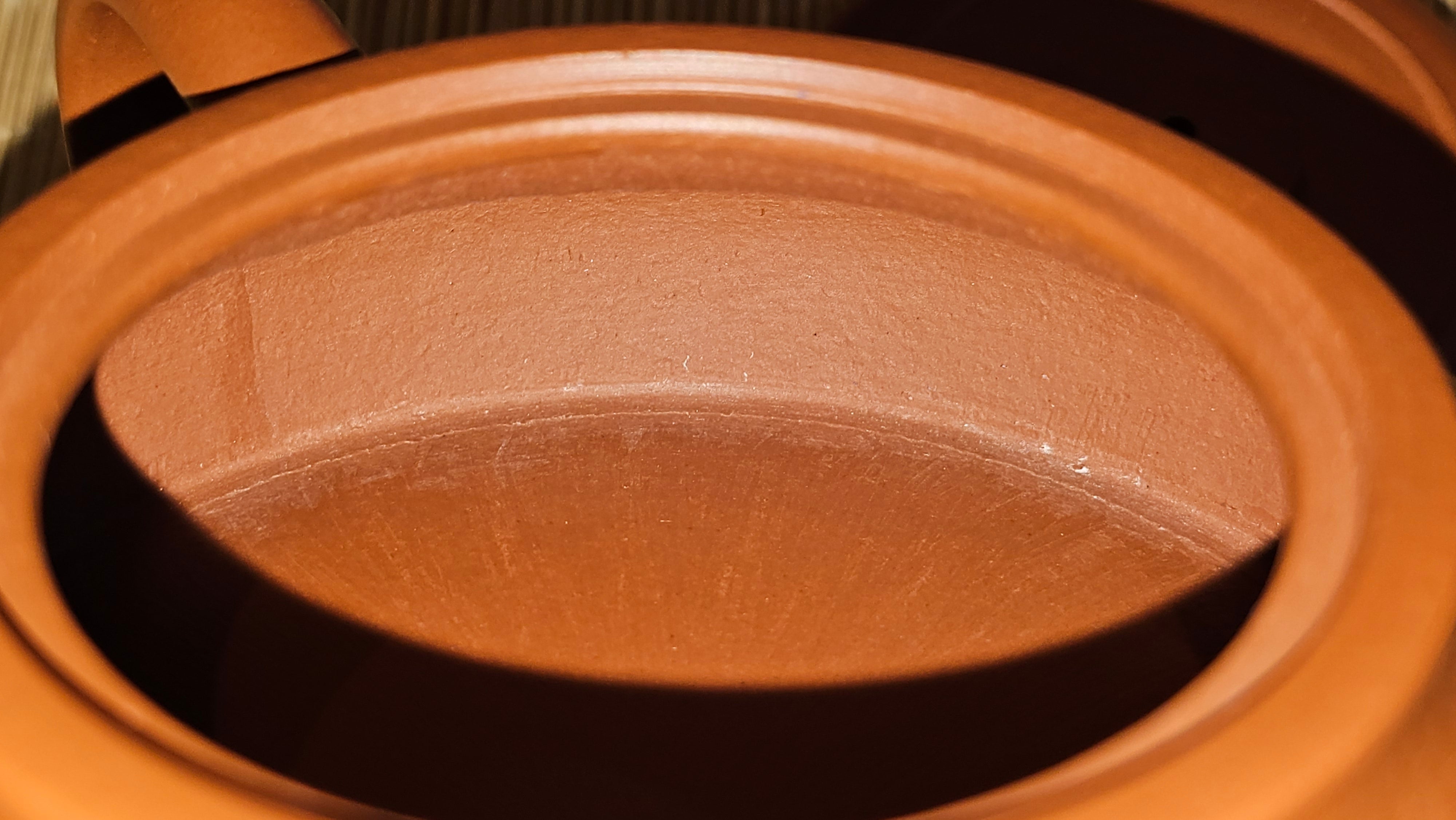 Hua Ting 华庭, 206.8ml (complex, large: 14cm long, 10cm wide), Xiao Mei Yao Zhu Ni 小煤窑朱泥,  by Craftsman Chen Yue Fei 陈跃飞, Engraving by Craftsman Yi De Shu 一德书 ~ Congratulations to Mr A.R.!, 1714hrs 21st July 2025, Talent!OR.