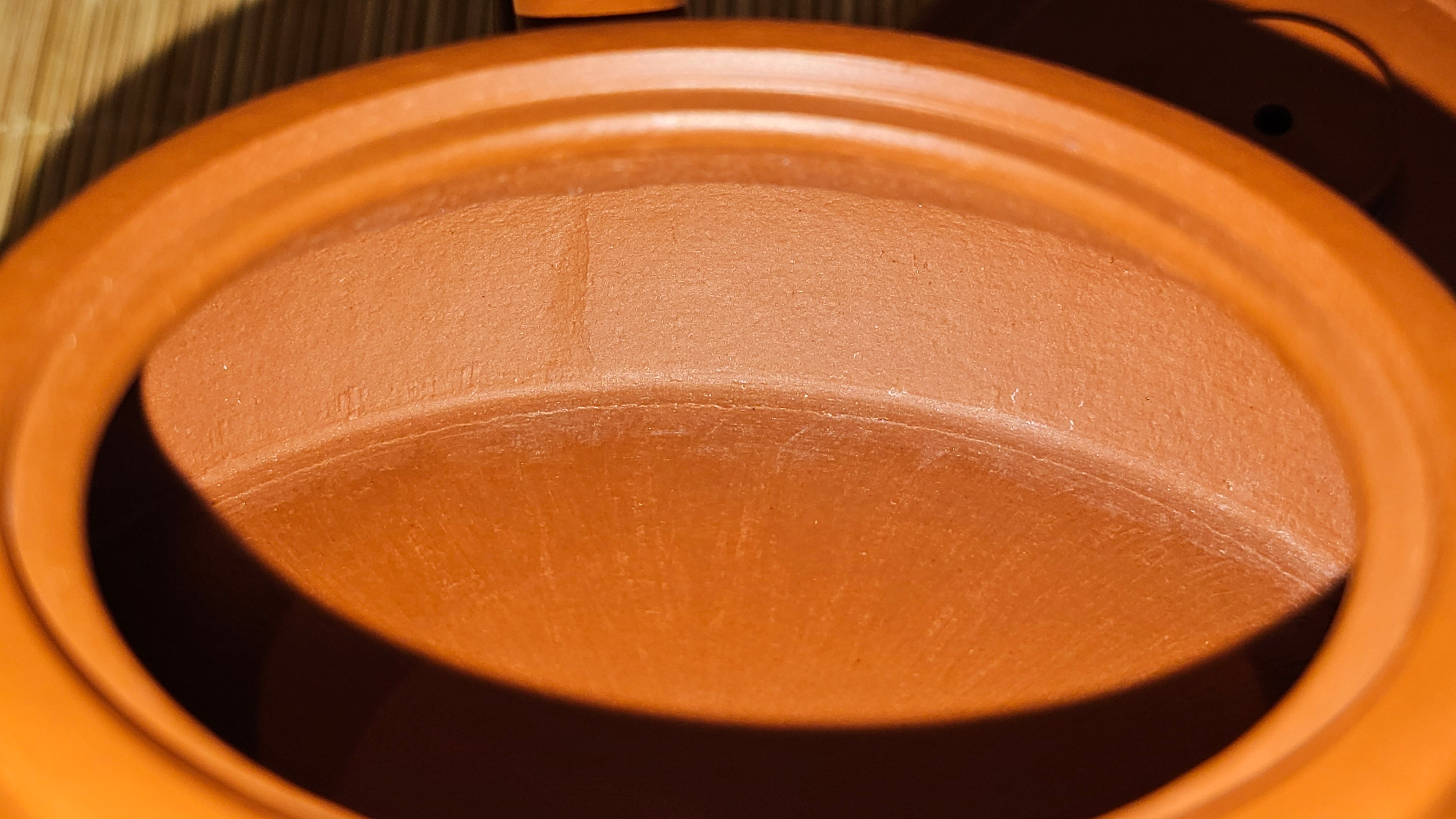 Hua Ting 华庭, 206.8ml (complex, large: 14cm long, 10cm wide), Xiao Mei Yao Zhu Ni 小煤窑朱泥,  by Craftsman Chen Yue Fei 陈跃飞, Engraving by Craftsman Yi De Shu 一德书 ~ Congratulations to Mr A.R.!, 1714hrs 21st July 2025, Talent!OR.