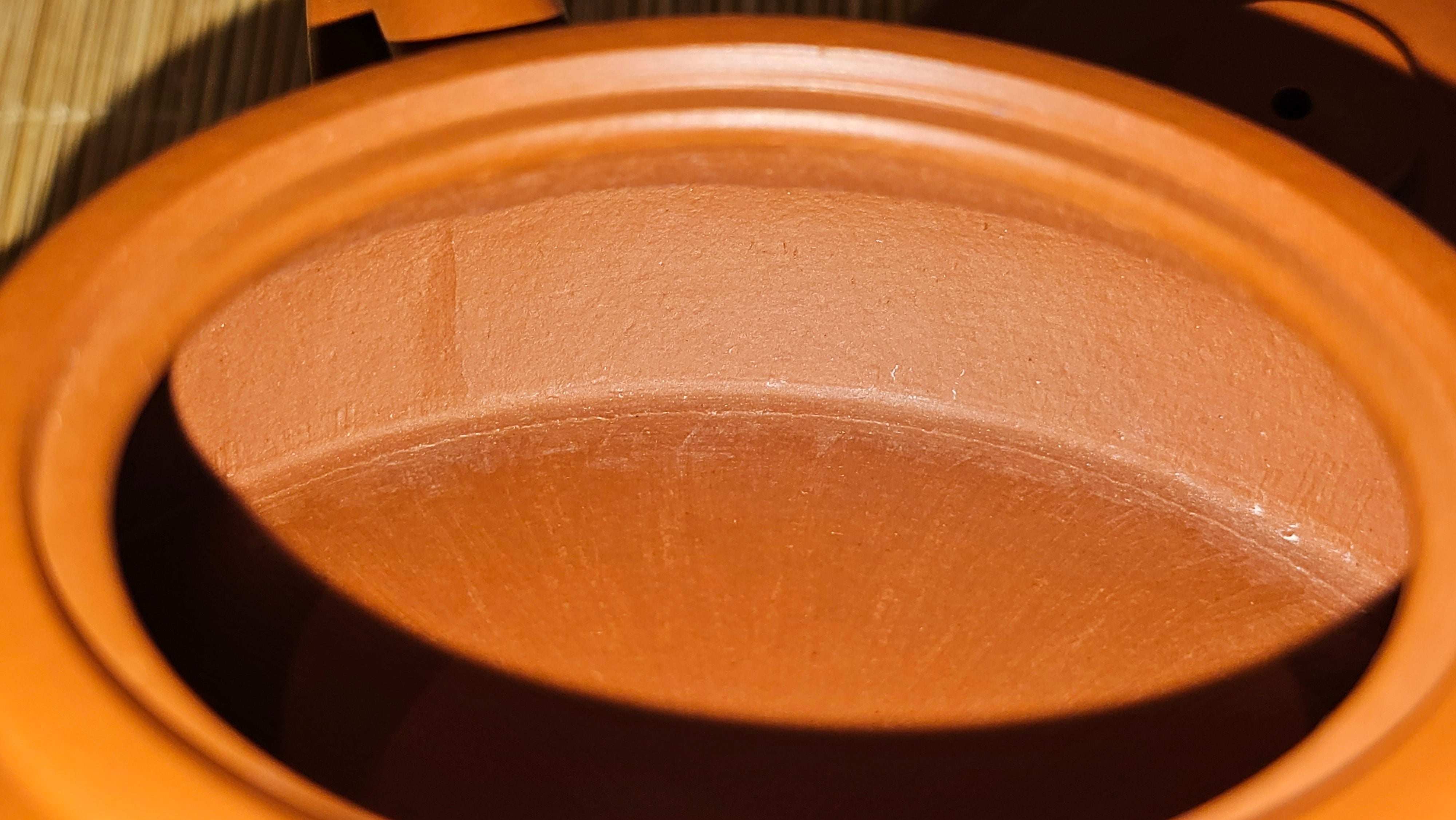 Hua Ting 华庭, 206.8ml (complex, large: 14cm long, 10cm wide), Xiao Mei Yao Zhu Ni 小煤窑朱泥,  by Craftsman Chen Yue Fei 陈跃飞, Engraving by Craftsman Yi De Shu 一德书 ~ Congratulations to Mr A.R.!, 1714hrs 21st July 2025, Talent!OR.