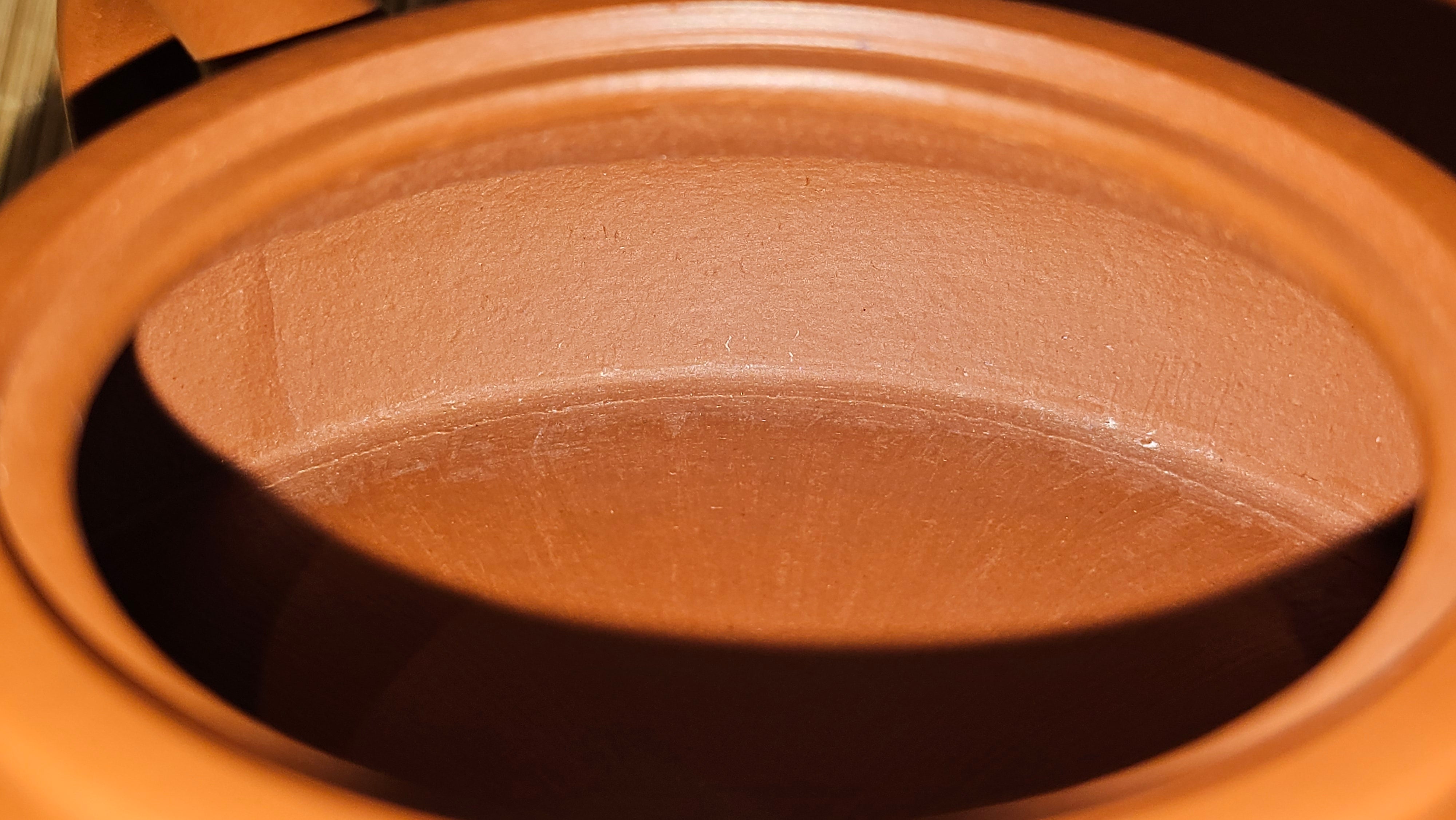 Hua Ting 华庭, 206.8ml (complex, large: 14cm long, 10cm wide), Xiao Mei Yao Zhu Ni 小煤窑朱泥,  by Craftsman Chen Yue Fei 陈跃飞, Engraving by Craftsman Yi De Shu 一德书 ~ Congratulations to Mr A.R.!, 1714hrs 21st July 2025, Talent!OR.