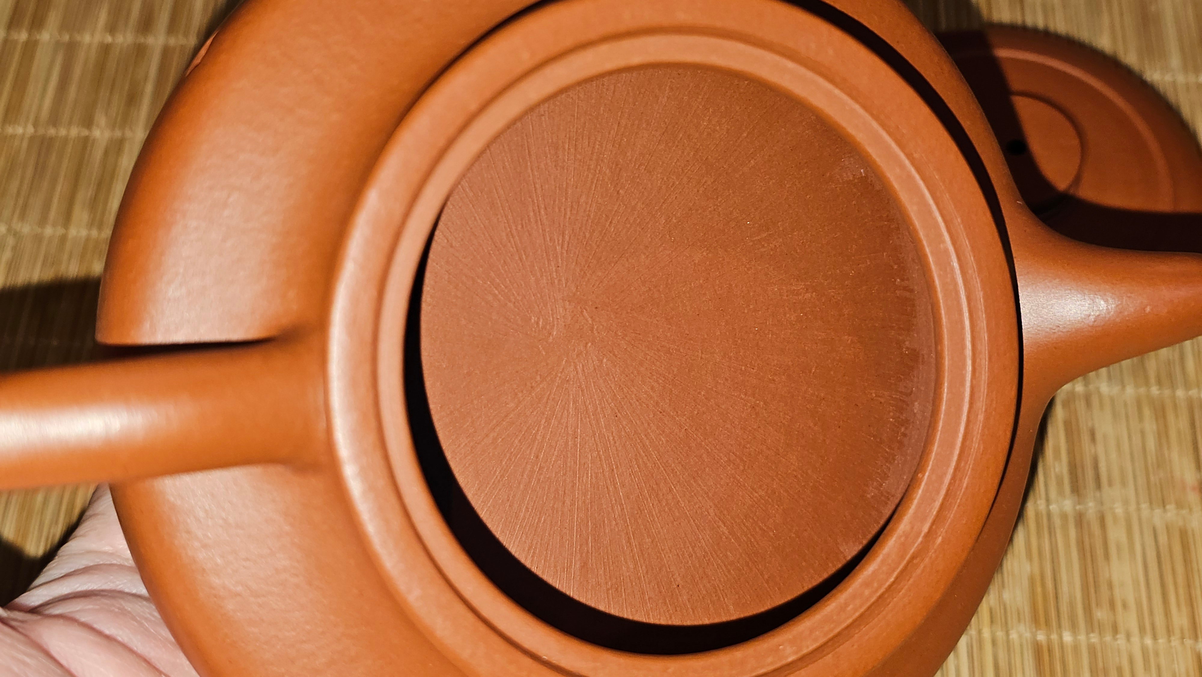 Hua Ting 华庭, 206.8ml (complex, large: 14cm long, 10cm wide), Xiao Mei Yao Zhu Ni 小煤窑朱泥,  by Craftsman Chen Yue Fei 陈跃飞, Engraving by Craftsman Yi De Shu 一德书 ~ Congratulations to Mr A.R.!, 1714hrs 21st July 2025, Talent!OR.