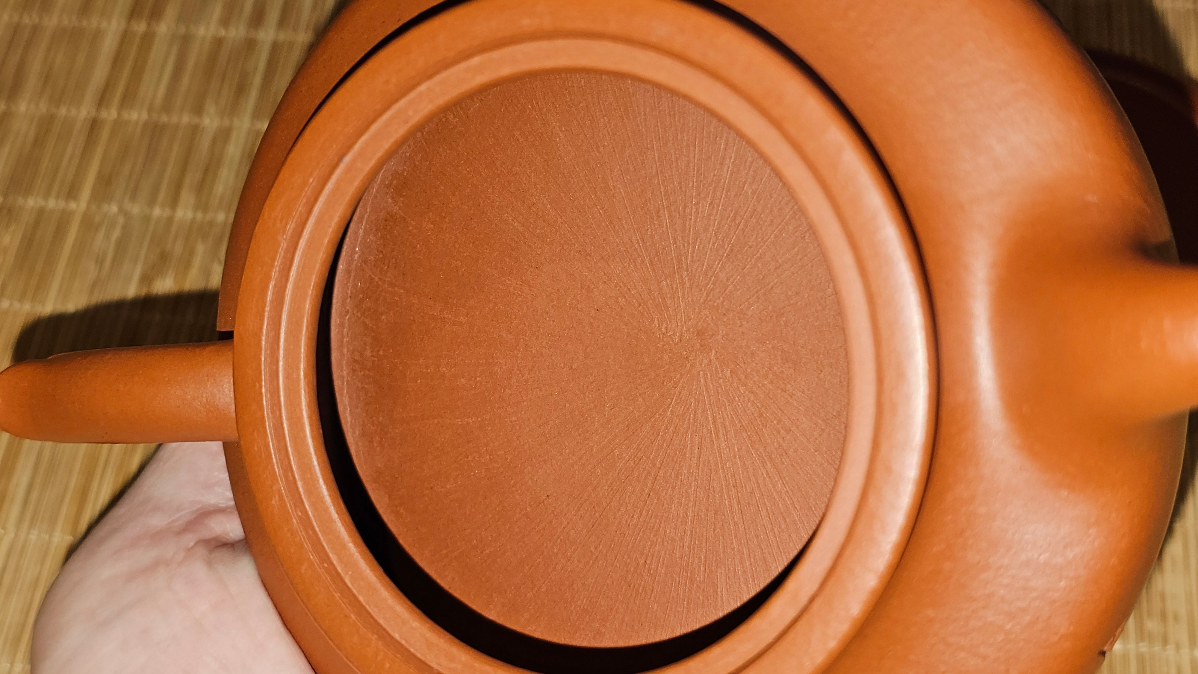 Hua Ting 华庭, 206.8ml (complex, large: 14cm long, 10cm wide), Xiao Mei Yao Zhu Ni 小煤窑朱泥,  by Craftsman Chen Yue Fei 陈跃飞, Engraving by Craftsman Yi De Shu 一德书 ~ Congratulations to Mr A.R.!, 1714hrs 21st July 2025, Talent!OR.