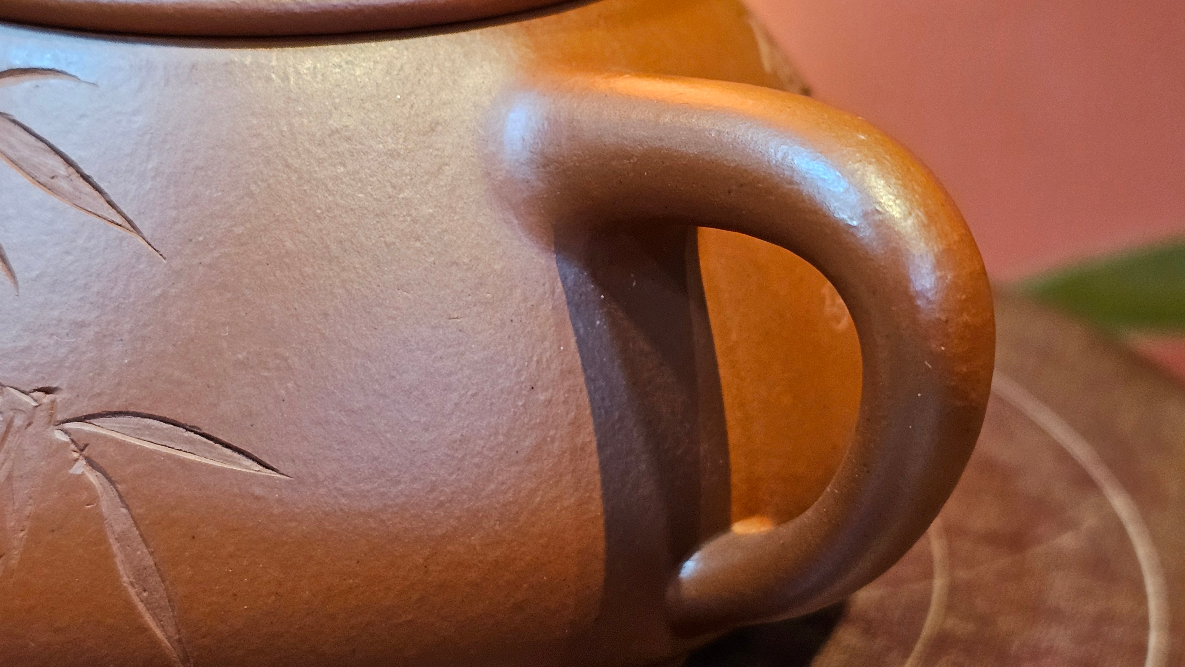 Jing Zhou Shi Piao 景舟石瓢, 281.9ml, Xiao Mei Yao Zhu Ni 小煤窑朱泥, by Craftsman Wang Xing 王兴, Engraving by Craftsman Yi De Shu 一德书 ~ Congratulations!to Mr T.N.! 1647hrs 3rd August 2025, Mississauga!Canada 🇨🇦.