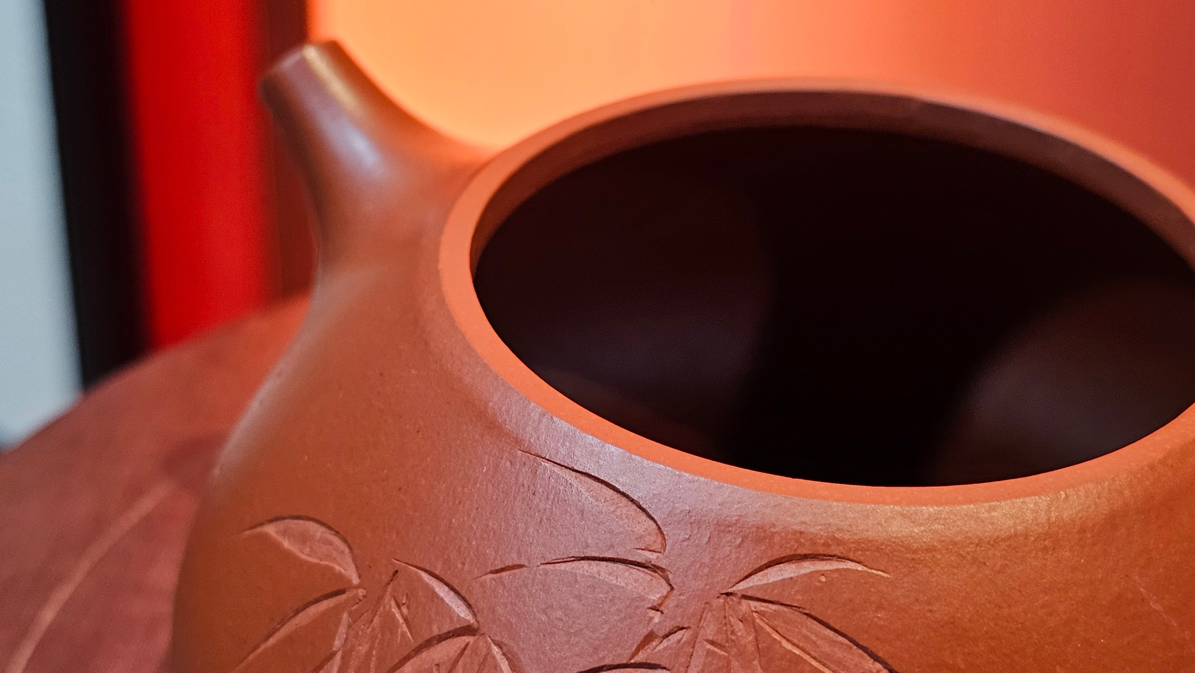 Jing Zhou Shi Piao 景舟石瓢, 281.9ml, Xiao Mei Yao Zhu Ni 小煤窑朱泥, by Craftsman Wang Xing 王兴, Engraving by Craftsman Yi De Shu 一德书 ~ Congratulations!to Mr T.N.! 1647hrs 3rd August 2025, Mississauga!Canada 🇨🇦.