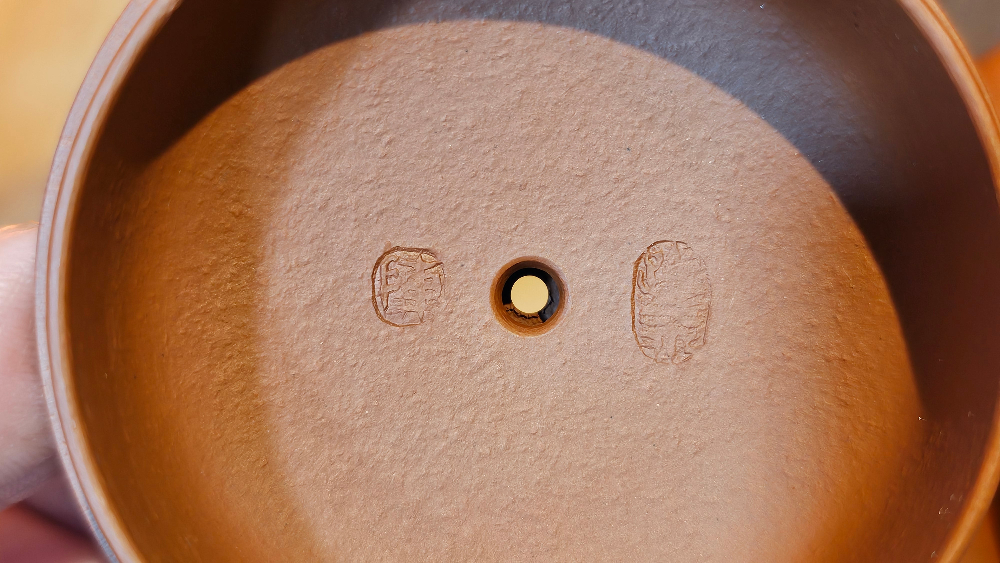 Hua Ting 华庭, 202.3ml (complex, large: 14cm long, 10cm wide), Xiao Mei Yao Zhu Ni 小煤窑朱泥,  by Craftsman Chen Yue Fei 陈跃飞, Engraving by Craftsman Yi De Shu 一德书 ~ Congratulations!to Mr B.H.S! 1627hrs 28th July 2025, Jakarta, Indonesia🇮🇩.