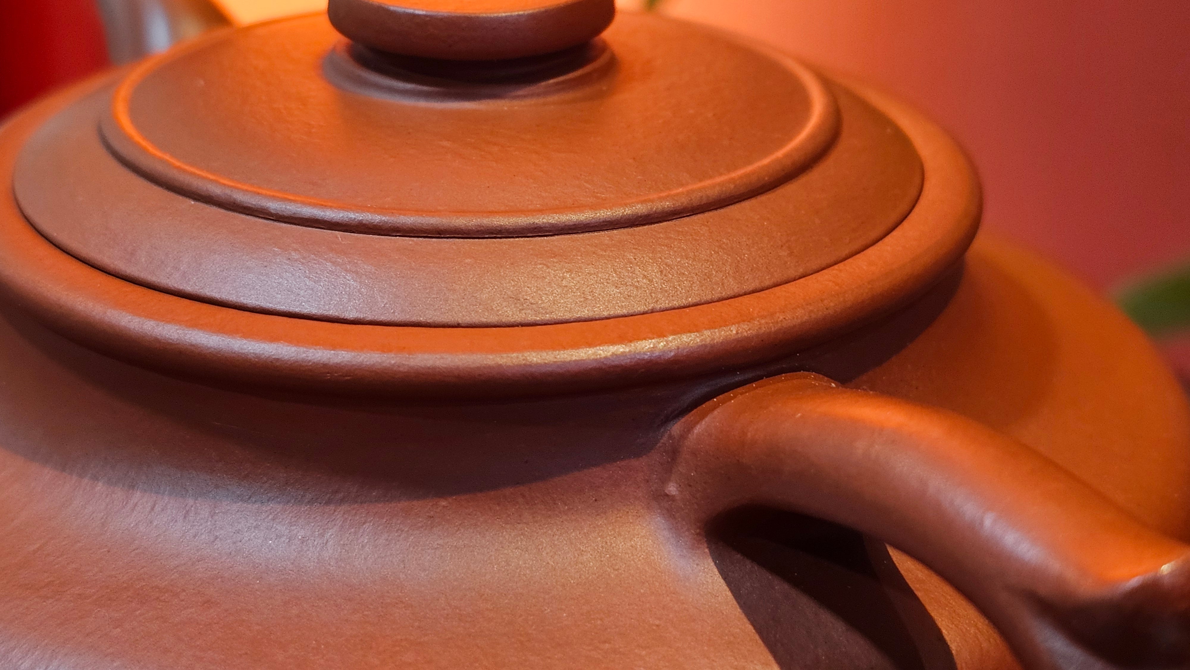 Hua Ting 华庭, 202.3ml (complex, large: 14cm long, 10cm wide), Xiao Mei Yao Zhu Ni 小煤窑朱泥,  by Craftsman Chen Yue Fei 陈跃飞, Engraving by Craftsman Yi De Shu 一德书 ~ Congratulations!to Mr B.H.S! 1627hrs 28th July 2025, Jakarta, Indonesia🇮🇩.