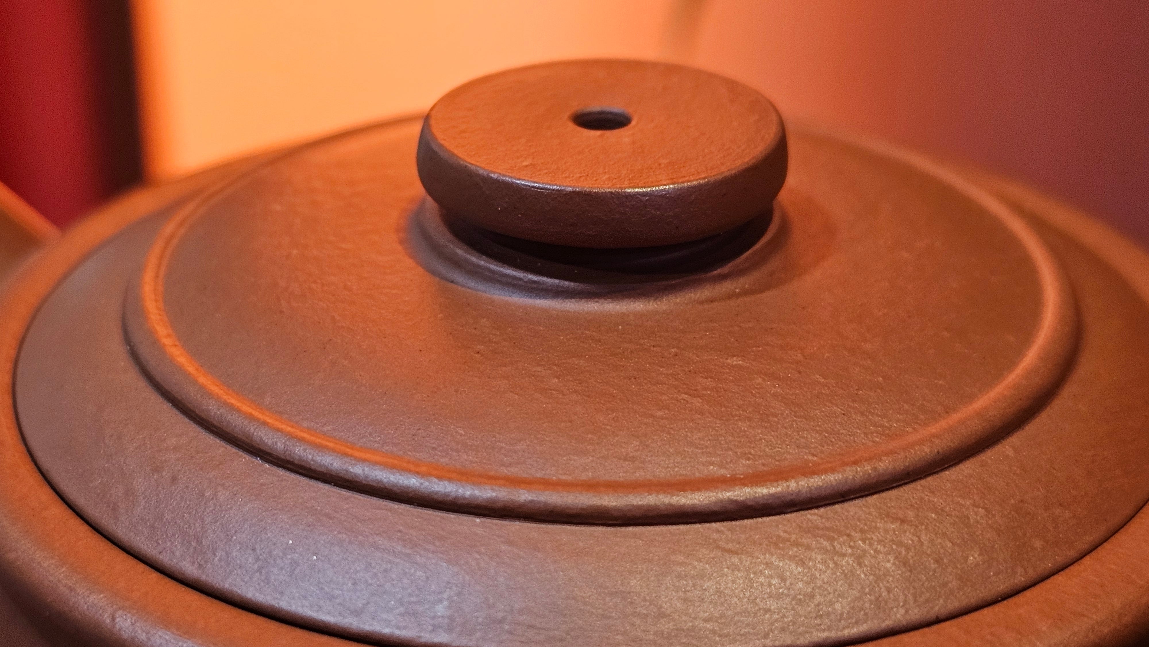 Hua Ting 华庭, 202.3ml (complex, large: 14cm long, 10cm wide), Xiao Mei Yao Zhu Ni 小煤窑朱泥,  by Craftsman Chen Yue Fei 陈跃飞, Engraving by Craftsman Yi De Shu 一德书 ~ Congratulations!to Mr B.H.S! 1627hrs 28th July 2025, Jakarta, Indonesia🇮🇩.