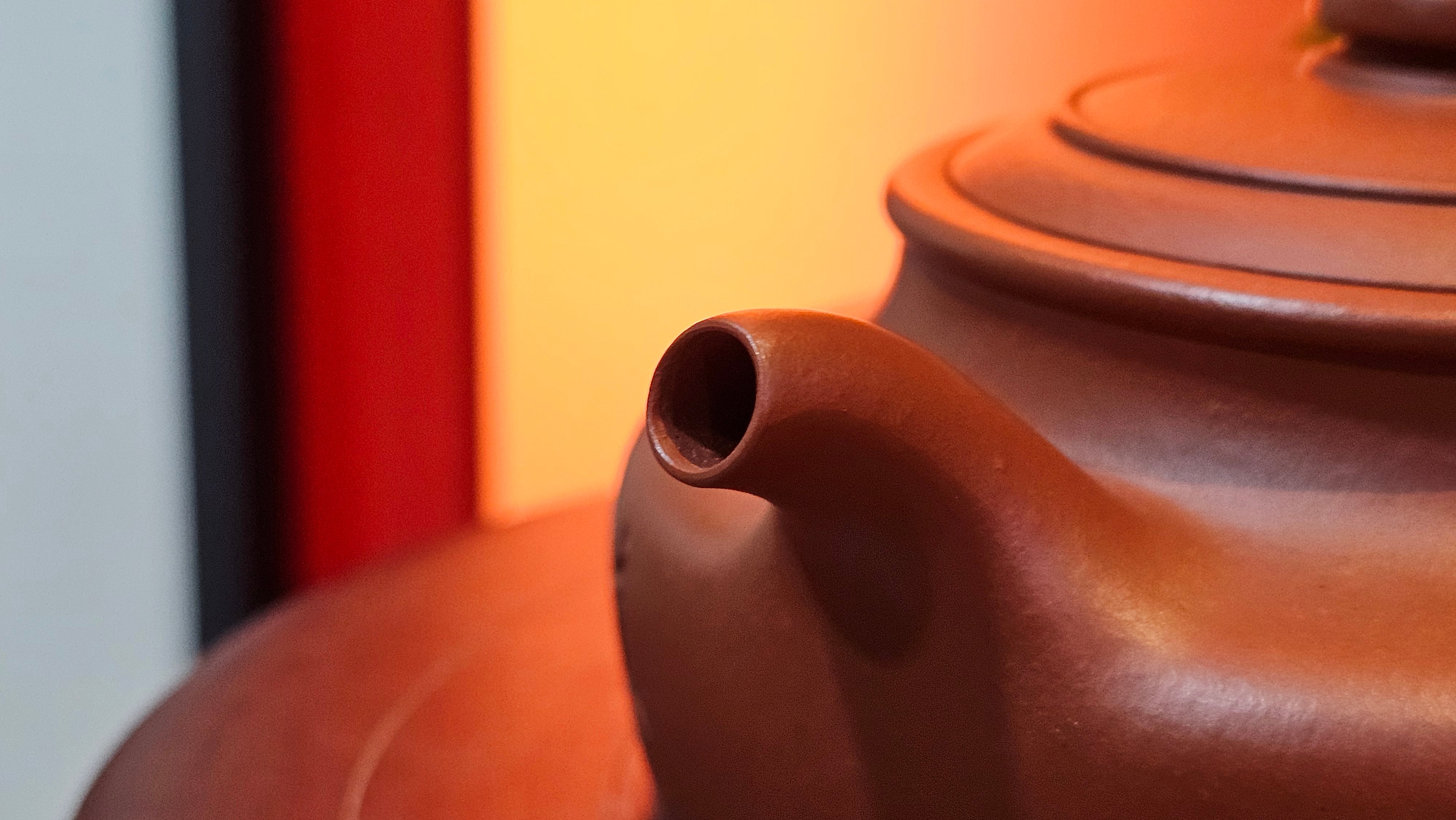 Hua Ting 华庭, 202.3ml (complex, large: 14cm long, 10cm wide), Xiao Mei Yao Zhu Ni 小煤窑朱泥,  by Craftsman Chen Yue Fei 陈跃飞, Engraving by Craftsman Yi De Shu 一德书 ~ Congratulations!to Mr B.H.S! 1627hrs 28th July 2025, Jakarta, Indonesia🇮🇩.