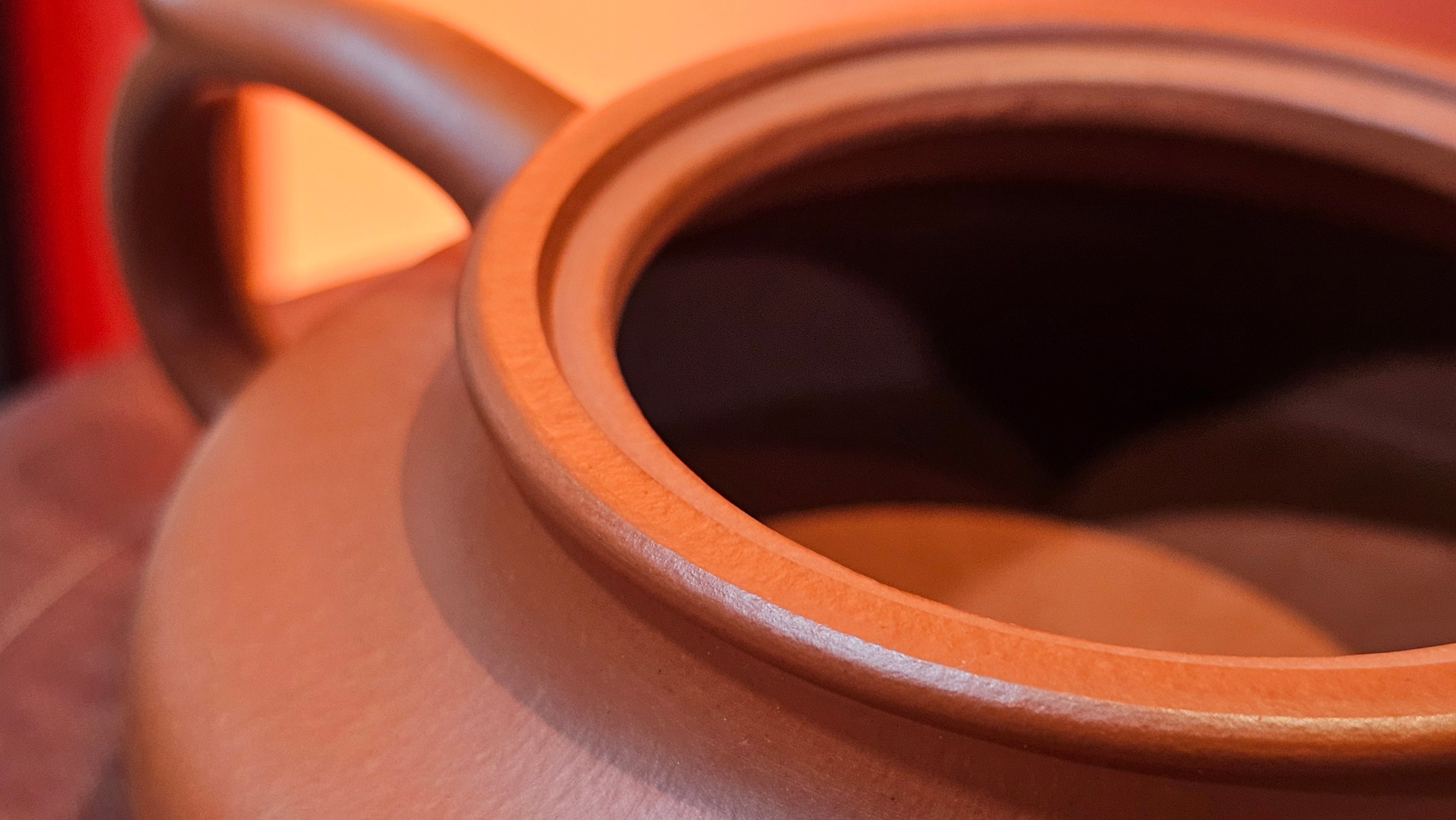 Hua Ting 华庭, 202.3ml (complex, large: 14cm long, 10cm wide), Xiao Mei Yao Zhu Ni 小煤窑朱泥,  by Craftsman Chen Yue Fei 陈跃飞, Engraving by Craftsman Yi De Shu 一德书 ~ Congratulations!to Mr B.H.S! 1627hrs 28th July 2025, Jakarta, Indonesia🇮🇩.