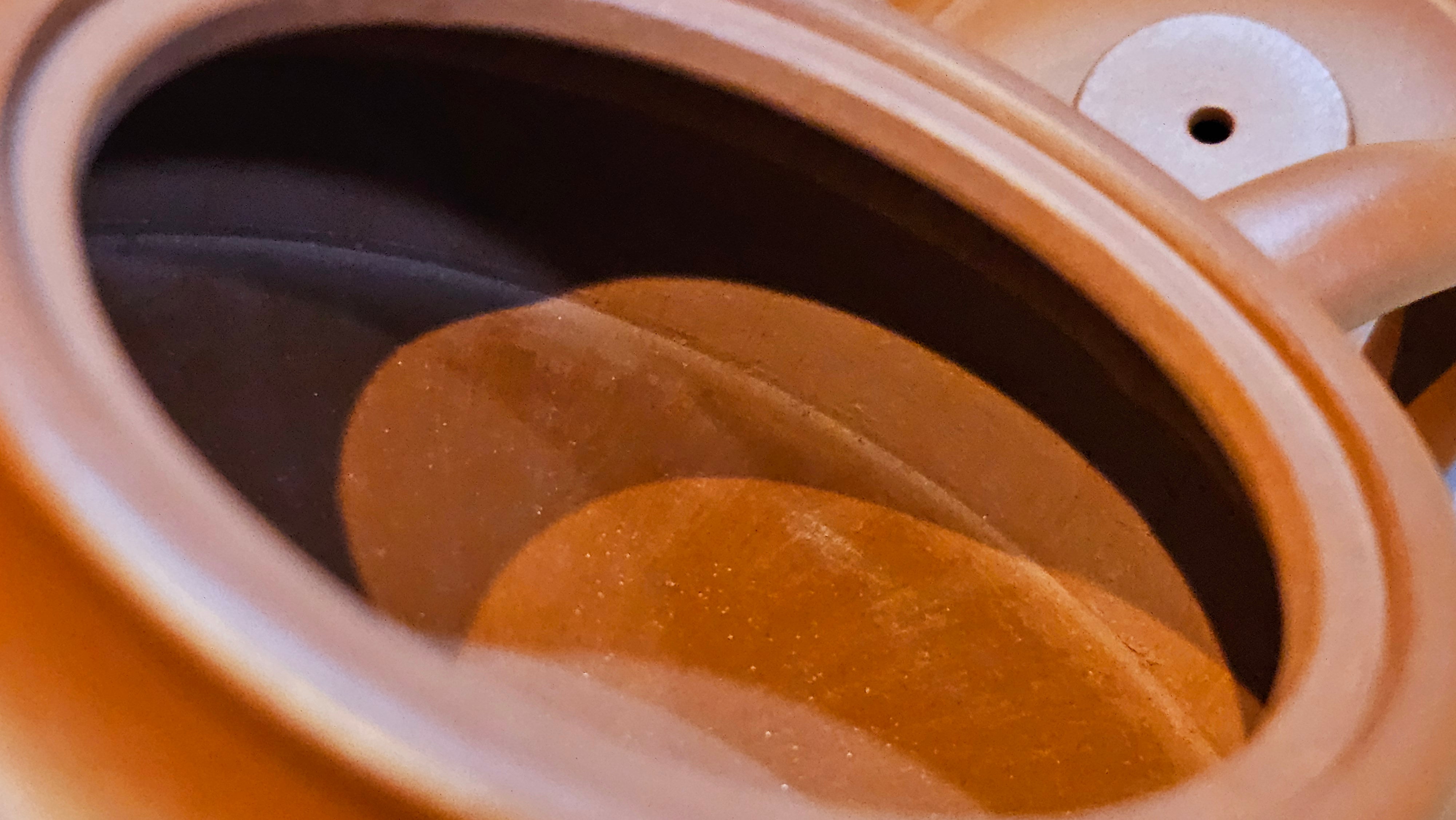 Hua Ting 华庭, 202.3ml (complex, large: 14cm long, 10cm wide), Xiao Mei Yao Zhu Ni 小煤窑朱泥,  by Craftsman Chen Yue Fei 陈跃飞, Engraving by Craftsman Yi De Shu 一德书 ~ Congratulations!to Mr B.H.S! 1627hrs 28th July 2025, Jakarta, Indonesia🇮🇩.