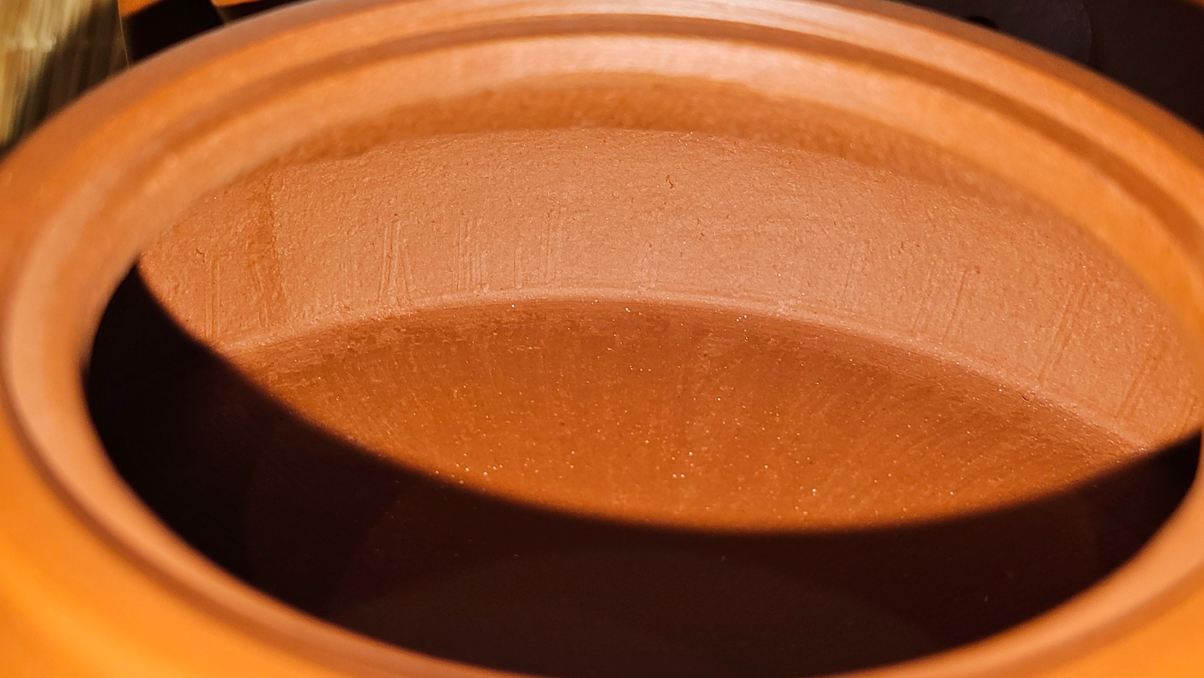 Hua Ting 华庭, 202.3ml (complex, large: 14cm long, 10cm wide), Xiao Mei Yao Zhu Ni 小煤窑朱泥,  by Craftsman Chen Yue Fei 陈跃飞, Engraving by Craftsman Yi De Shu 一德书 ~ Congratulations!to Mr B.H.S! 1627hrs 28th July 2025, Jakarta, Indonesia🇮🇩.