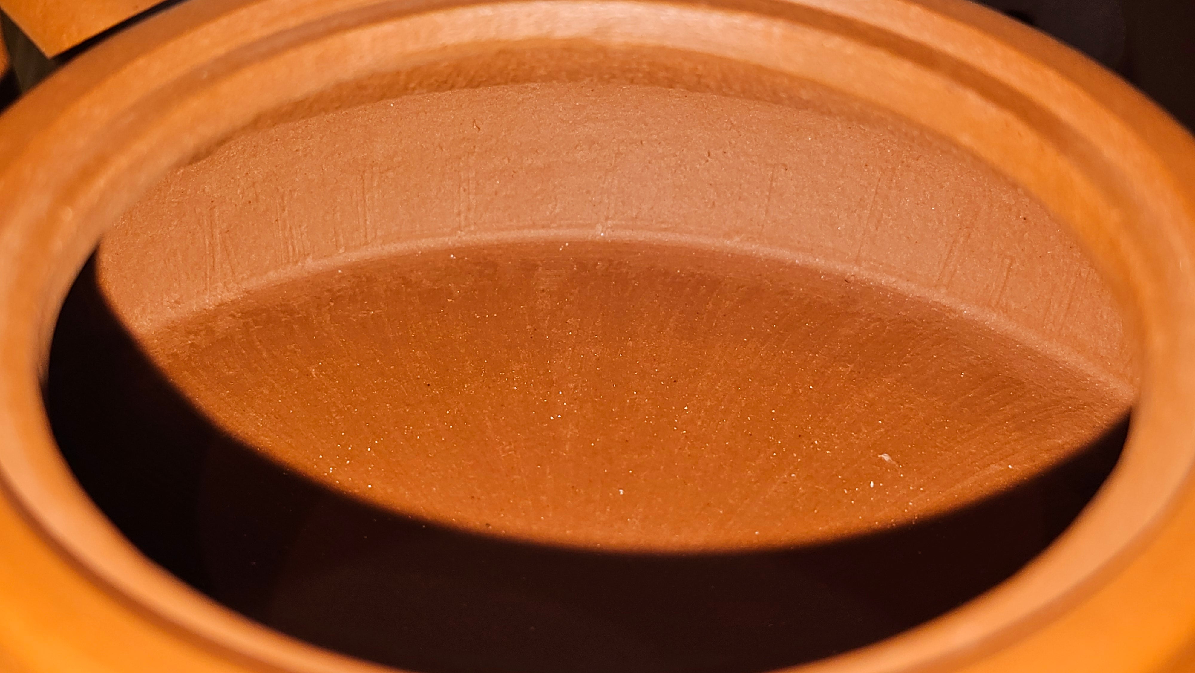 Hua Ting 华庭, 202.3ml (complex, large: 14cm long, 10cm wide), Xiao Mei Yao Zhu Ni 小煤窑朱泥,  by Craftsman Chen Yue Fei 陈跃飞, Engraving by Craftsman Yi De Shu 一德书 ~ Congratulations!to Mr B.H.S! 1627hrs 28th July 2025, Jakarta, Indonesia🇮🇩.