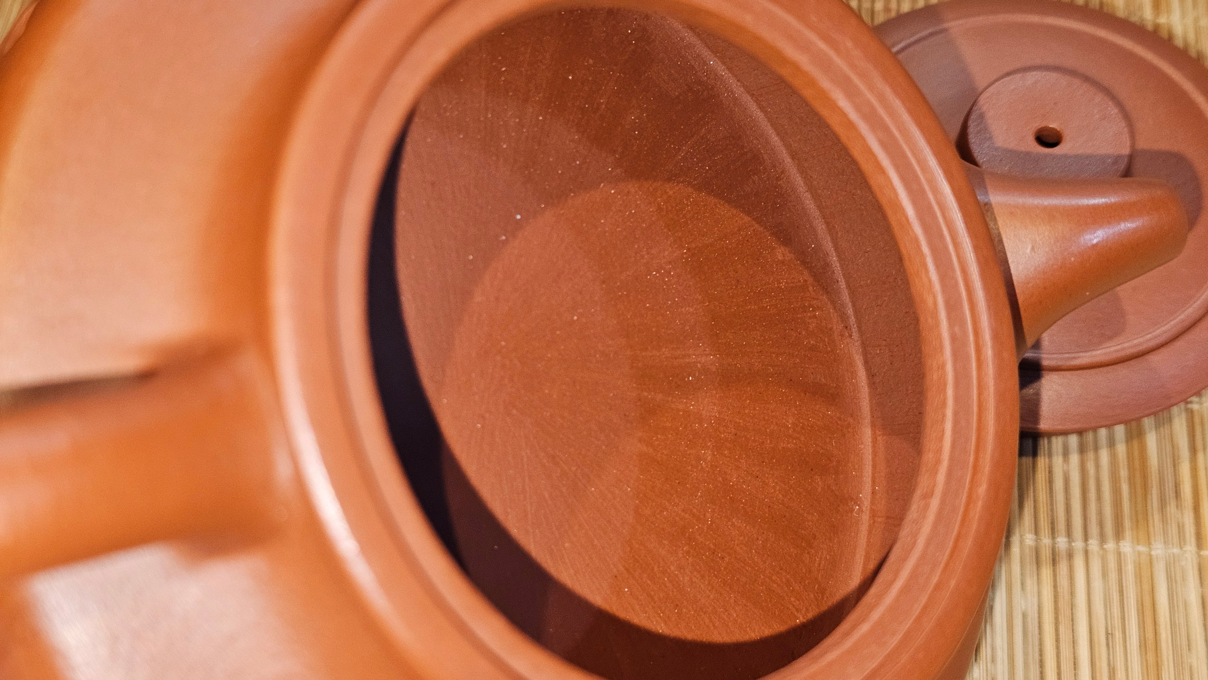 Hua Ting 华庭, 202.3ml (complex, large: 14cm long, 10cm wide), Xiao Mei Yao Zhu Ni 小煤窑朱泥,  by Craftsman Chen Yue Fei 陈跃飞, Engraving by Craftsman Yi De Shu 一德书 ~ Congratulations!to Mr B.H.S! 1627hrs 28th July 2025, Jakarta, Indonesia🇮🇩.