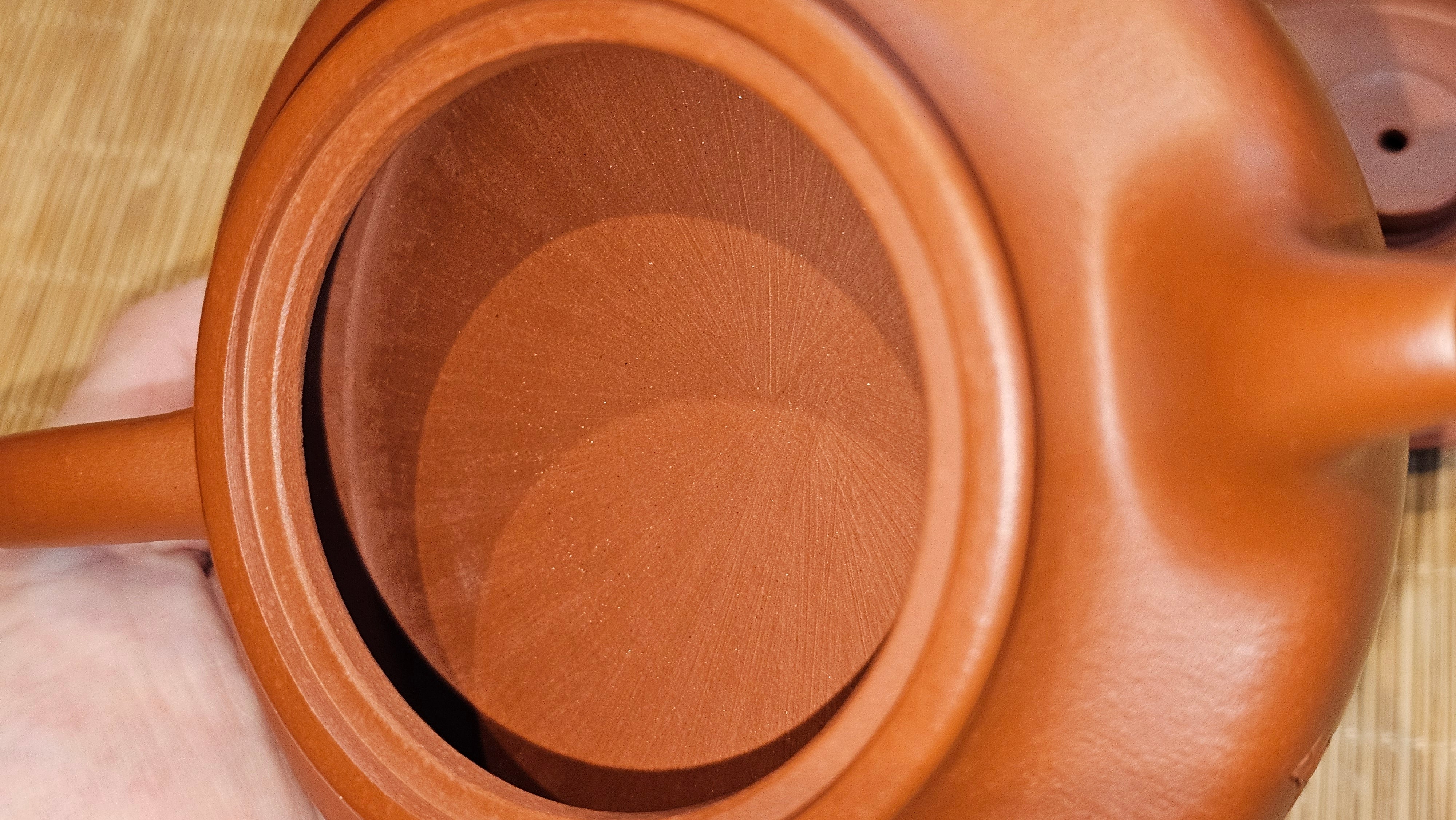 Hua Ting 华庭, 202.3ml (complex, large: 14cm long, 10cm wide), Xiao Mei Yao Zhu Ni 小煤窑朱泥,  by Craftsman Chen Yue Fei 陈跃飞, Engraving by Craftsman Yi De Shu 一德书 ~ Congratulations!to Mr B.H.S! 1627hrs 28th July 2025, Jakarta, Indonesia🇮🇩.