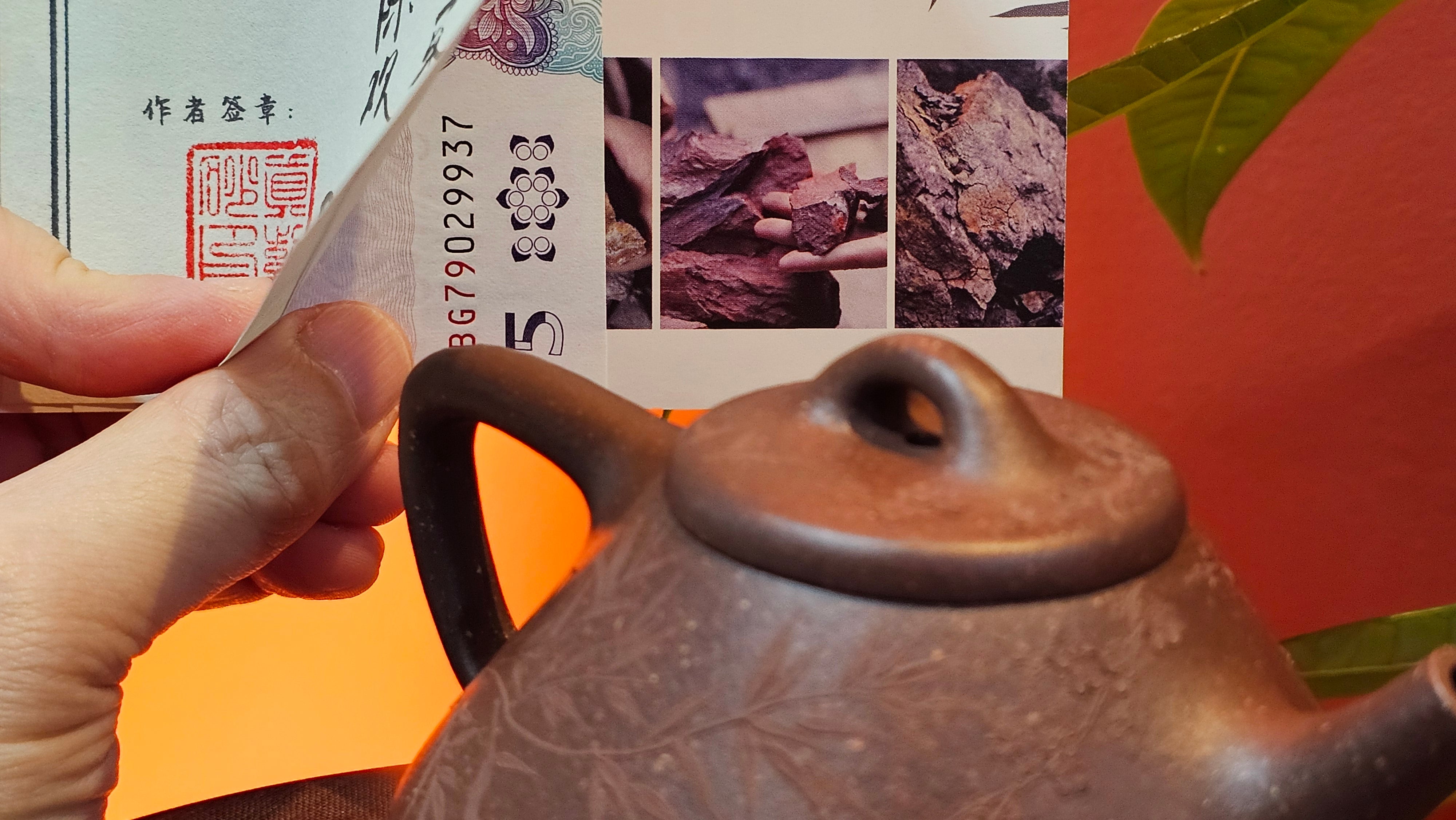 Shi Piao 石瓢 (Zi Ye Shi Piao), 191.1ml, Craftsman Yun Shen 云深 performing *EXQUISITE WHOLE-BODY Clay Sculpting 泥绘 of Plum Blossoms 梅花*, pot by Craftsman Chen Huan 陈欢; Lao Zi Ni 老紫泥 ~ Congratulations to Mr C.L.! 2046hrs 26th August 2025, Chicago! IL!