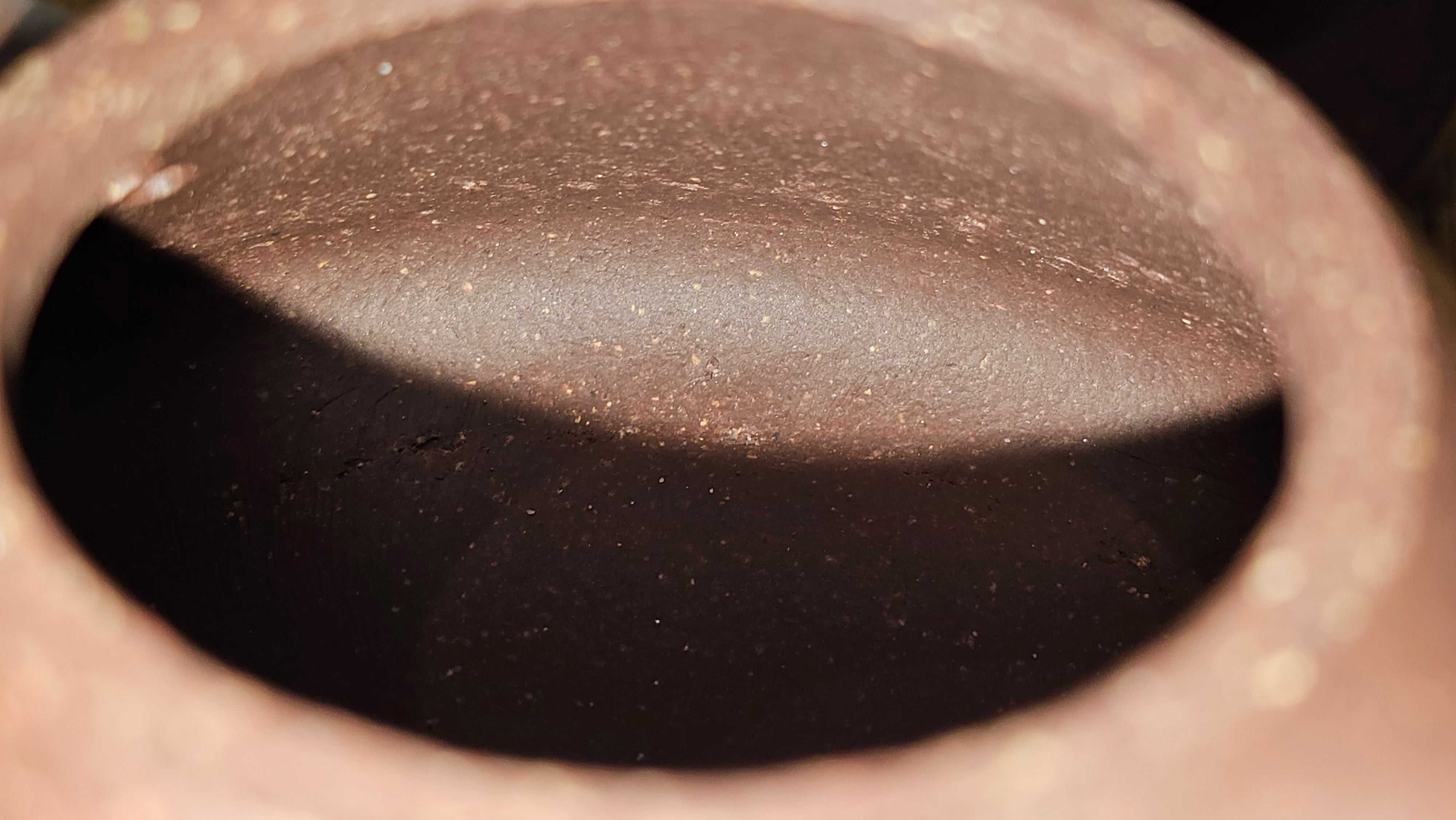 Shi Piao 石瓢 (Zi Ye Shi Piao), 191.1ml, Craftsman Yun Shen 云深 performing *EXQUISITE WHOLE-BODY Clay Sculpting 泥绘 of Plum Blossoms 梅花*, pot by Craftsman Chen Huan 陈欢; Lao Zi Ni 老紫泥 ~ Congratulations to Mr C.L.! 2046hrs 26th August 2025, Chicago! IL!