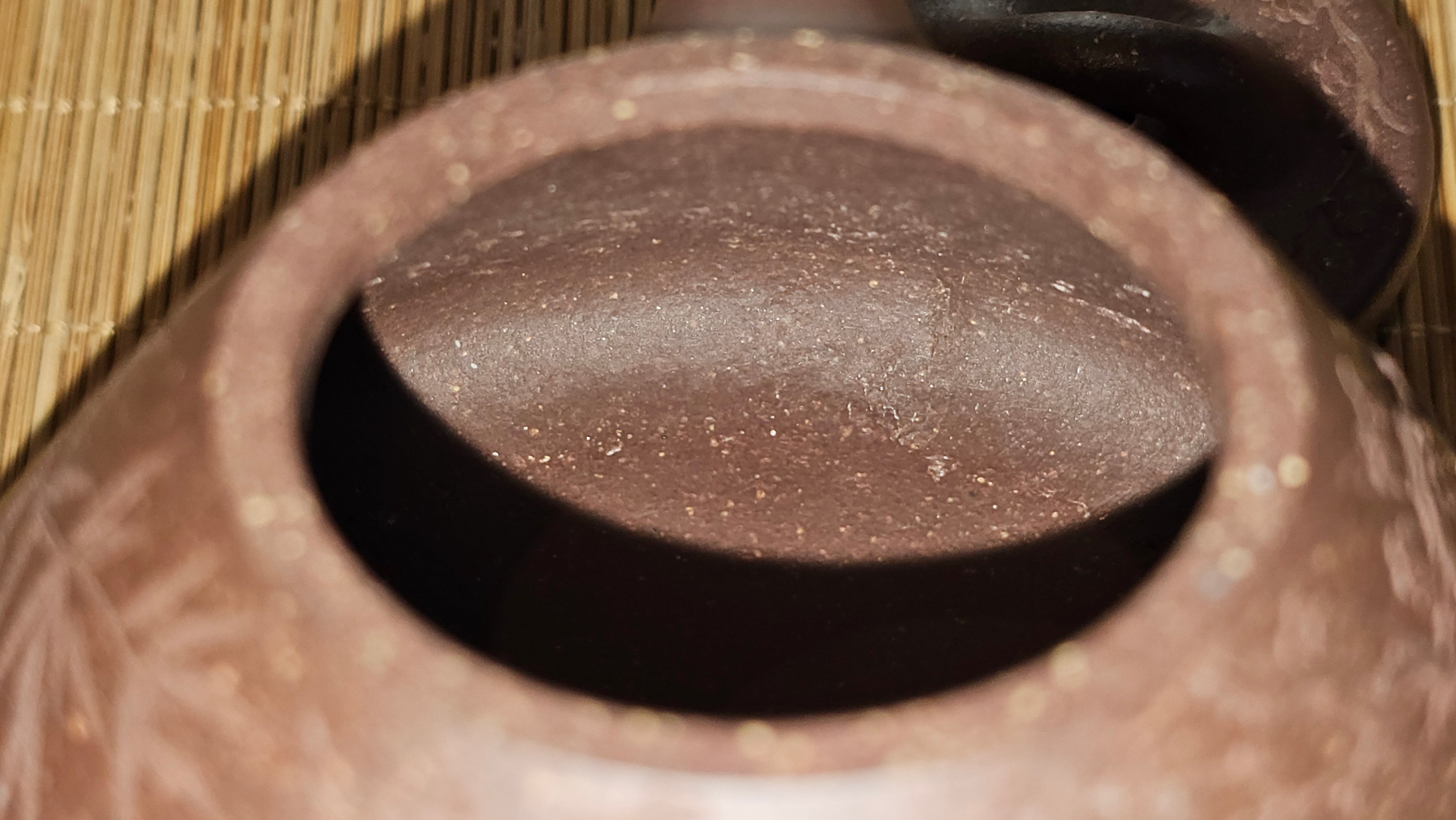 Shi Piao 石瓢 (Zi Ye Shi Piao), 191.1ml, Craftsman Yun Shen 云深 performing *EXQUISITE WHOLE-BODY Clay Sculpting 泥绘 of Plum Blossoms 梅花*, pot by Craftsman Chen Huan 陈欢; Lao Zi Ni 老紫泥 ~ Congratulations to Mr C.L.! 2046hrs 26th August 2025, Chicago! IL!