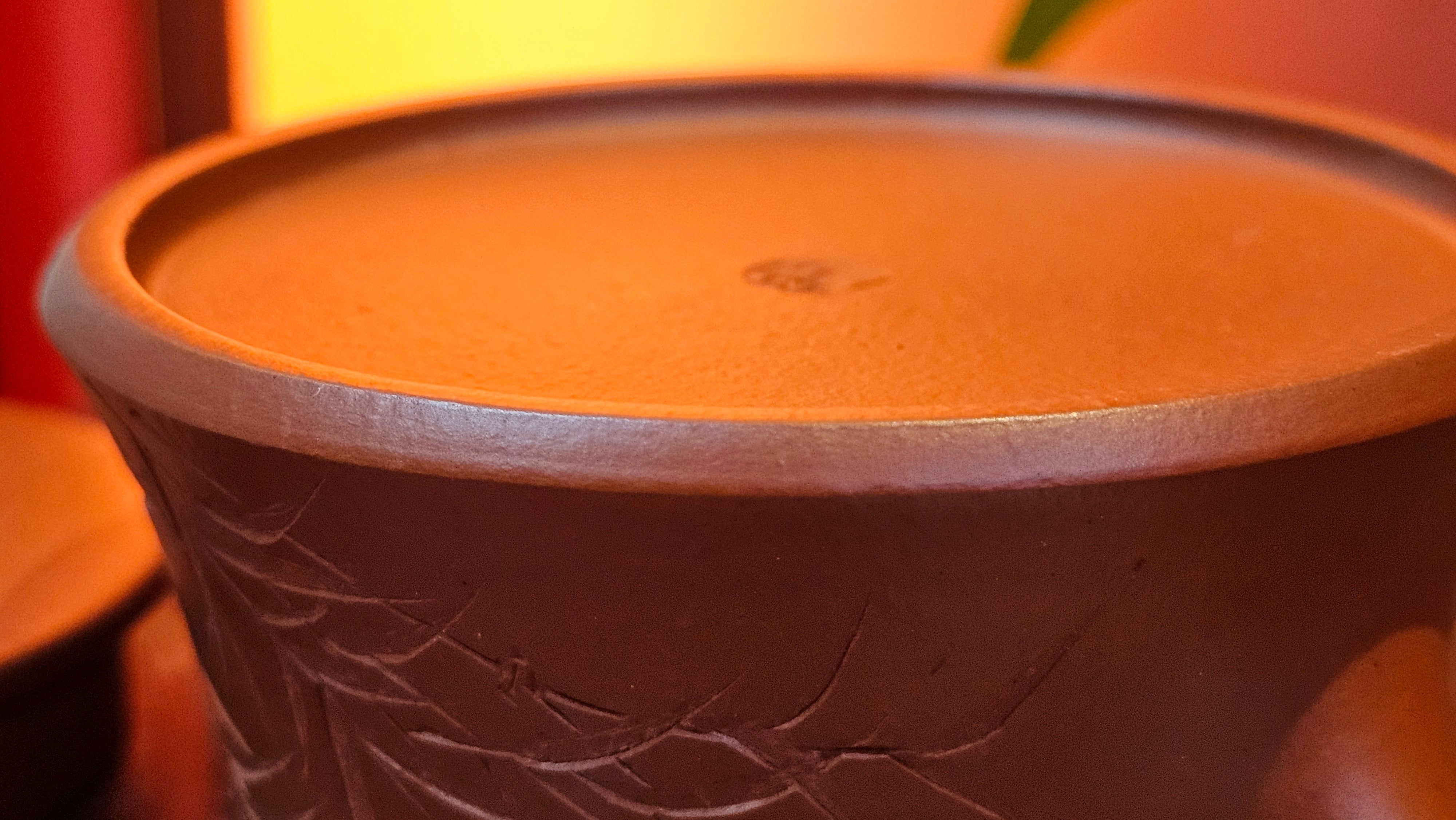 Yun Zhu 云柱 "Pillar of the Heavens", 138.7ml, Xiao Mei Yao Zhu Ni 小煤窑朱泥, by our Collaborative Craftsman Wang Hui ~ "劲竹凌风" & Bamboo Engraving by Craftsman Yi De Shu ~ Congratulations to Mr J.G.!2339hrs 4th August 2025, Bellevue Hill, Australia🇦🇺!