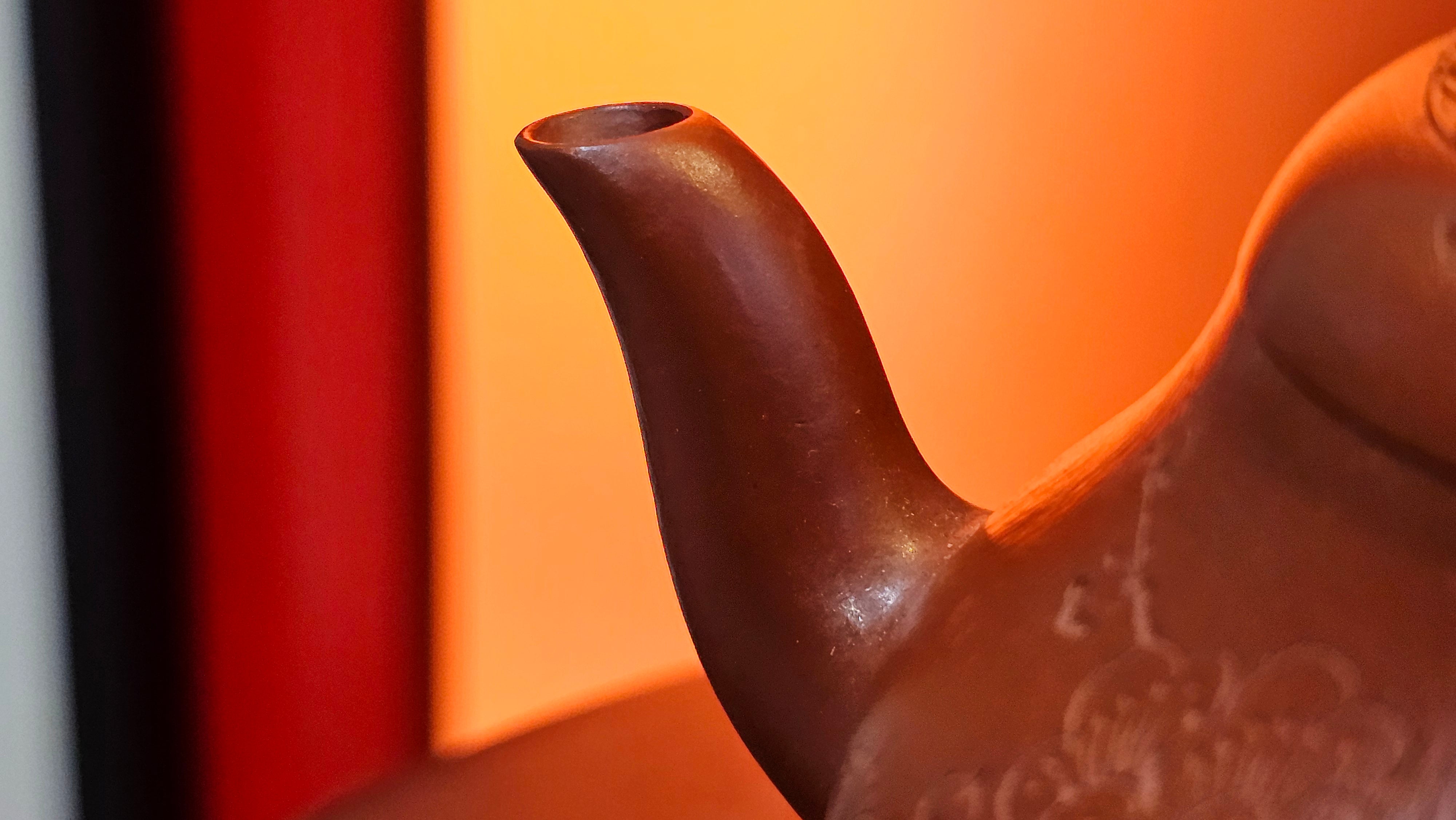 Li Xing 梨形, 177.5ml, Xiao Mei Yao Zhu Ni 小煤窑朱泥 by our Collaborative Craftsman Zhai Yi Yao 翟一耀, 梅花刻绘, Engraving of Plum Blossoms and Calligraphy, by Craftsman Yi De Shu 一德书 ~ Congratulations to!Mr A.K., 1226hrs 4th August 2025, Jabłonna! Poland🇵🇱.