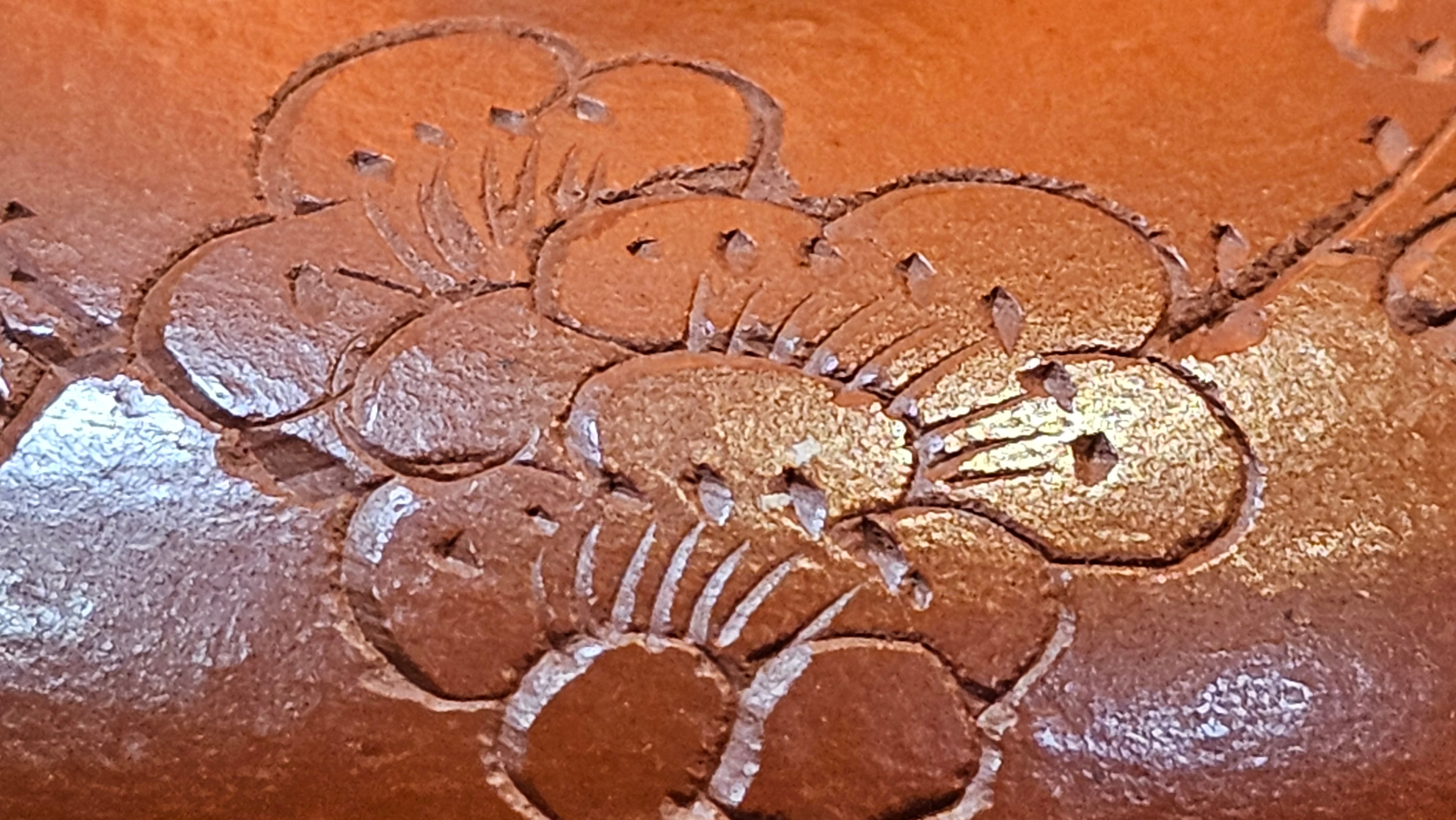 Li Xing 梨形, 177.5ml, Xiao Mei Yao Zhu Ni 小煤窑朱泥 by our Collaborative Craftsman Zhai Yi Yao 翟一耀, 梅花刻绘, Engraving of Plum Blossoms and Calligraphy, by Craftsman Yi De Shu 一德书 ~ Congratulations to!Mr A.K., 1226hrs 4th August 2025, Jabłonna! Poland🇵🇱.