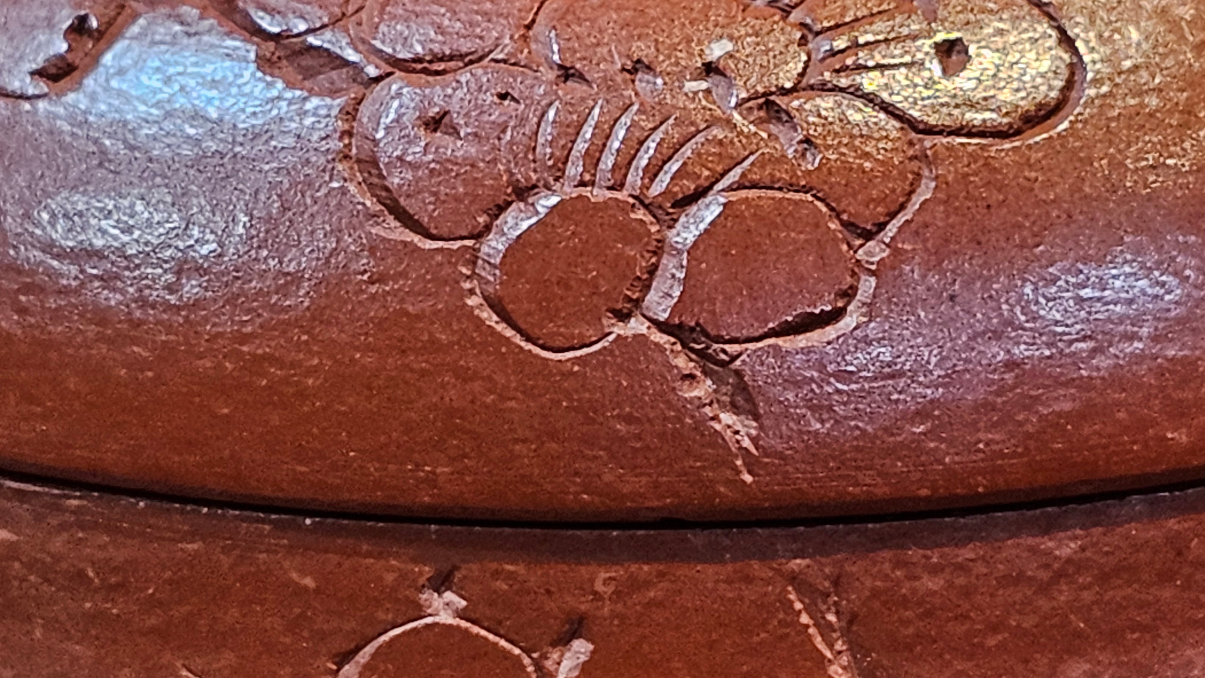 Li Xing 梨形, 177.5ml, Xiao Mei Yao Zhu Ni 小煤窑朱泥 by our Collaborative Craftsman Zhai Yi Yao 翟一耀, 梅花刻绘, Engraving of Plum Blossoms and Calligraphy, by Craftsman Yi De Shu 一德书 ~ Congratulations to!Mr A.K., 1226hrs 4th August 2025, Jabłonna! Poland🇵🇱.