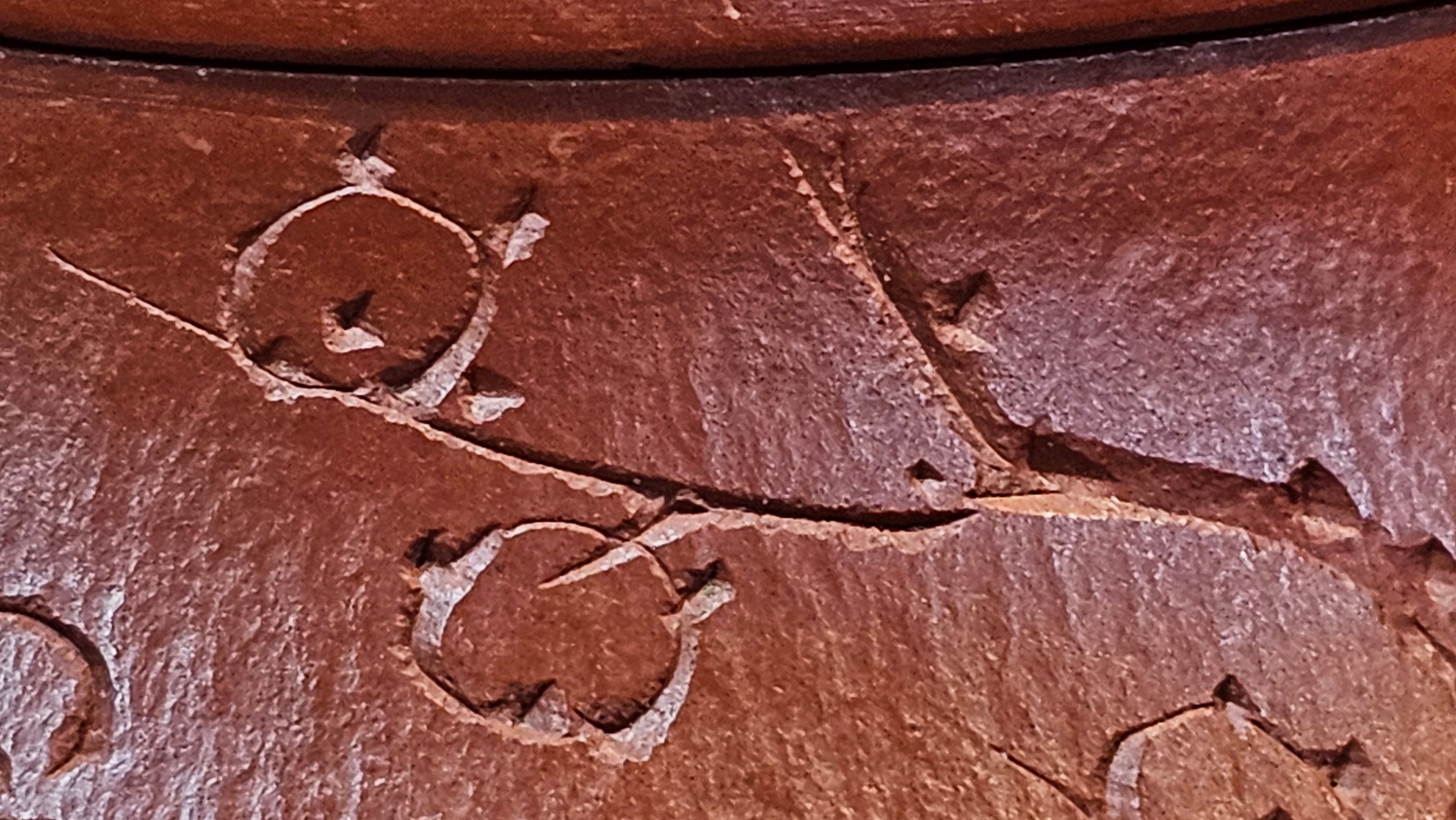 Li Xing 梨形, 177.5ml, Xiao Mei Yao Zhu Ni 小煤窑朱泥 by our Collaborative Craftsman Zhai Yi Yao 翟一耀, 梅花刻绘, Engraving of Plum Blossoms and Calligraphy, by Craftsman Yi De Shu 一德书 ~ Congratulations to!Mr A.K., 1226hrs 4th August 2025, Jabłonna! Poland🇵🇱.