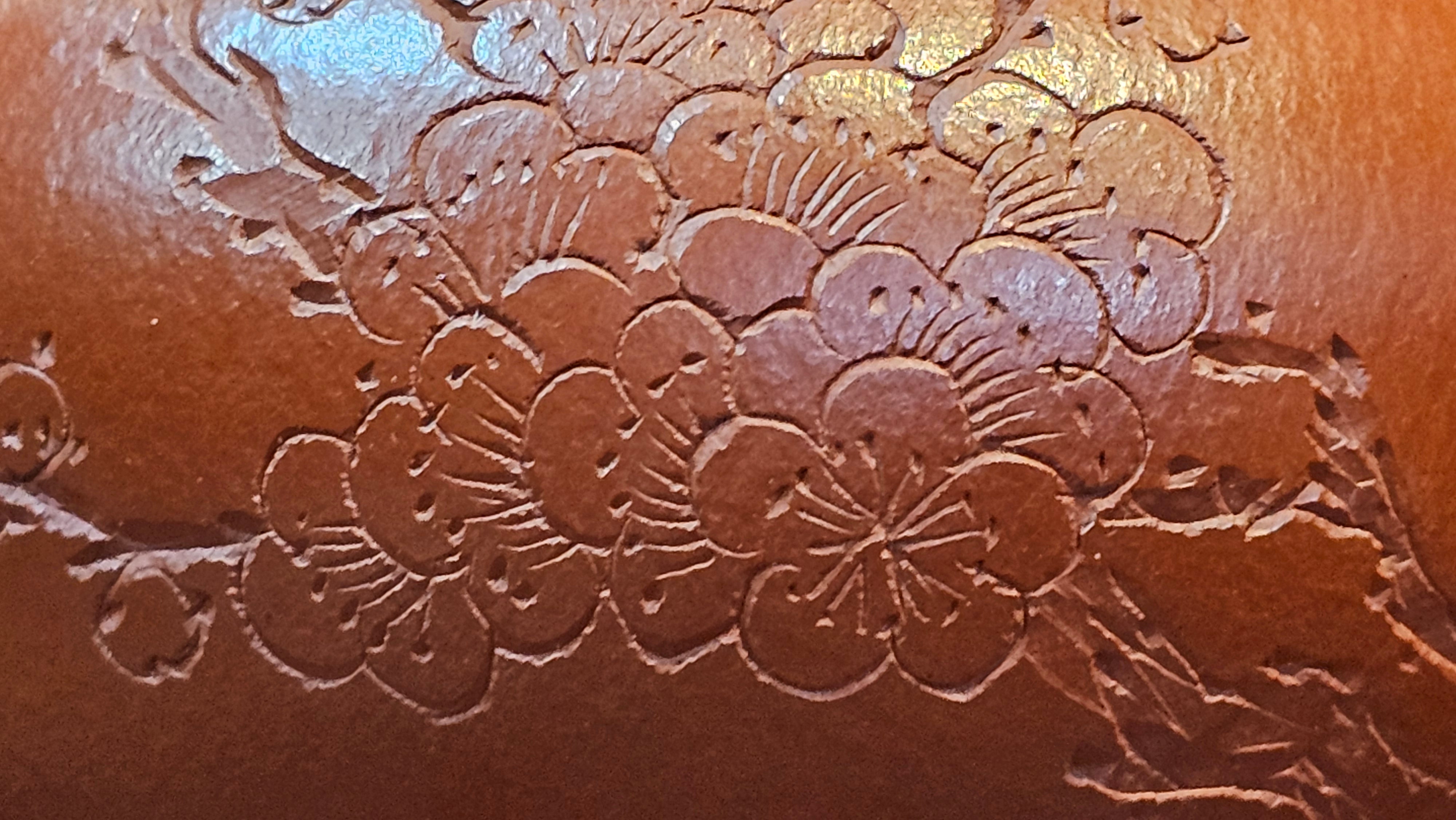 Li Xing 梨形, 177.5ml, Xiao Mei Yao Zhu Ni 小煤窑朱泥 by our Collaborative Craftsman Zhai Yi Yao 翟一耀, 梅花刻绘, Engraving of Plum Blossoms and Calligraphy, by Craftsman Yi De Shu 一德书 ~ Congratulations to!Mr A.K., 1226hrs 4th August 2025, Jabłonna! Poland🇵🇱.