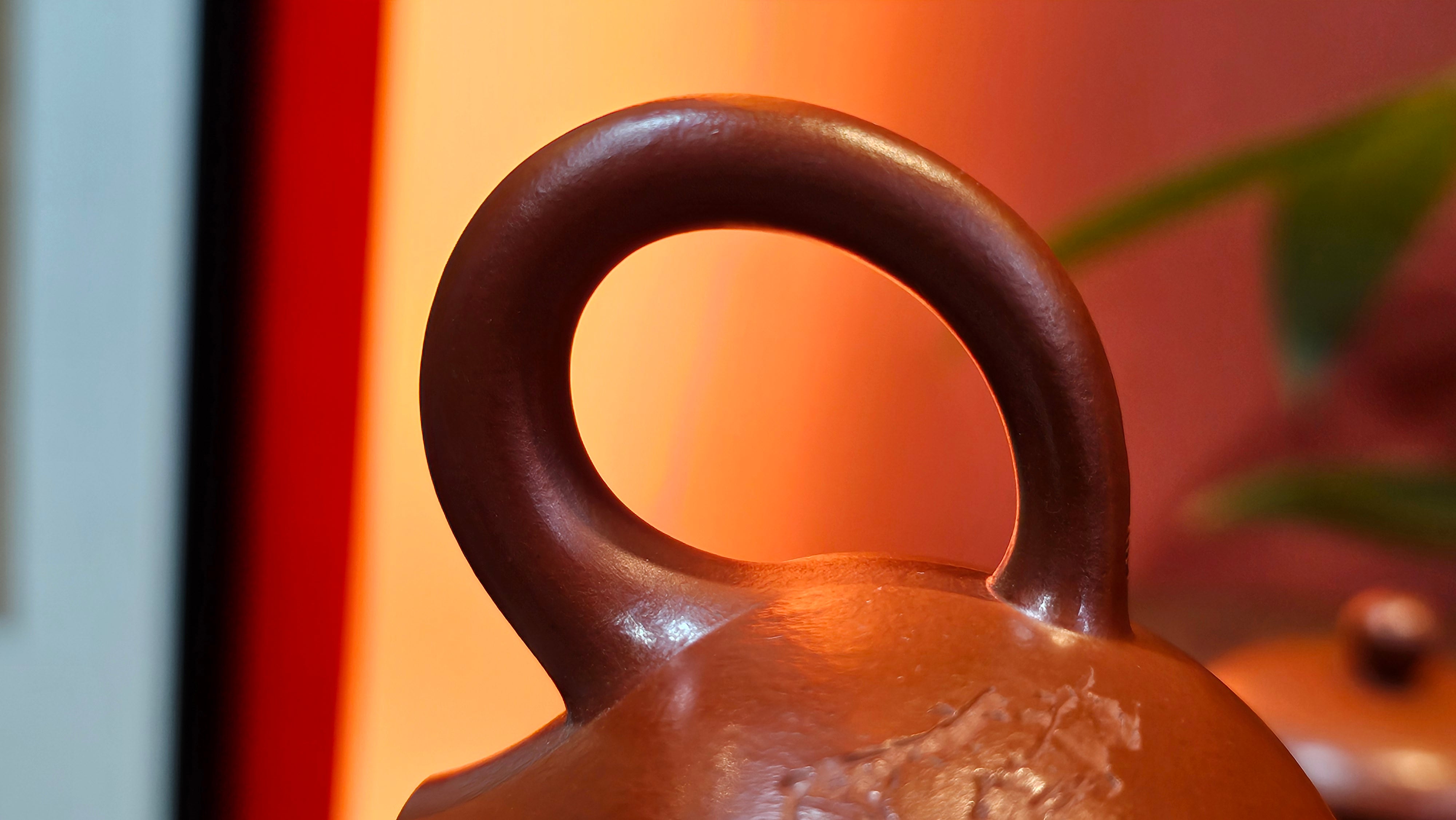 Li Xing 梨形, 177.5ml, Xiao Mei Yao Zhu Ni 小煤窑朱泥 by our Collaborative Craftsman Zhai Yi Yao 翟一耀, 梅花刻绘, Engraving of Plum Blossoms and Calligraphy, by Craftsman Yi De Shu 一德书 ~ Congratulations to!Mr A.K., 1226hrs 4th August 2025, Jabłonna! Poland🇵🇱.