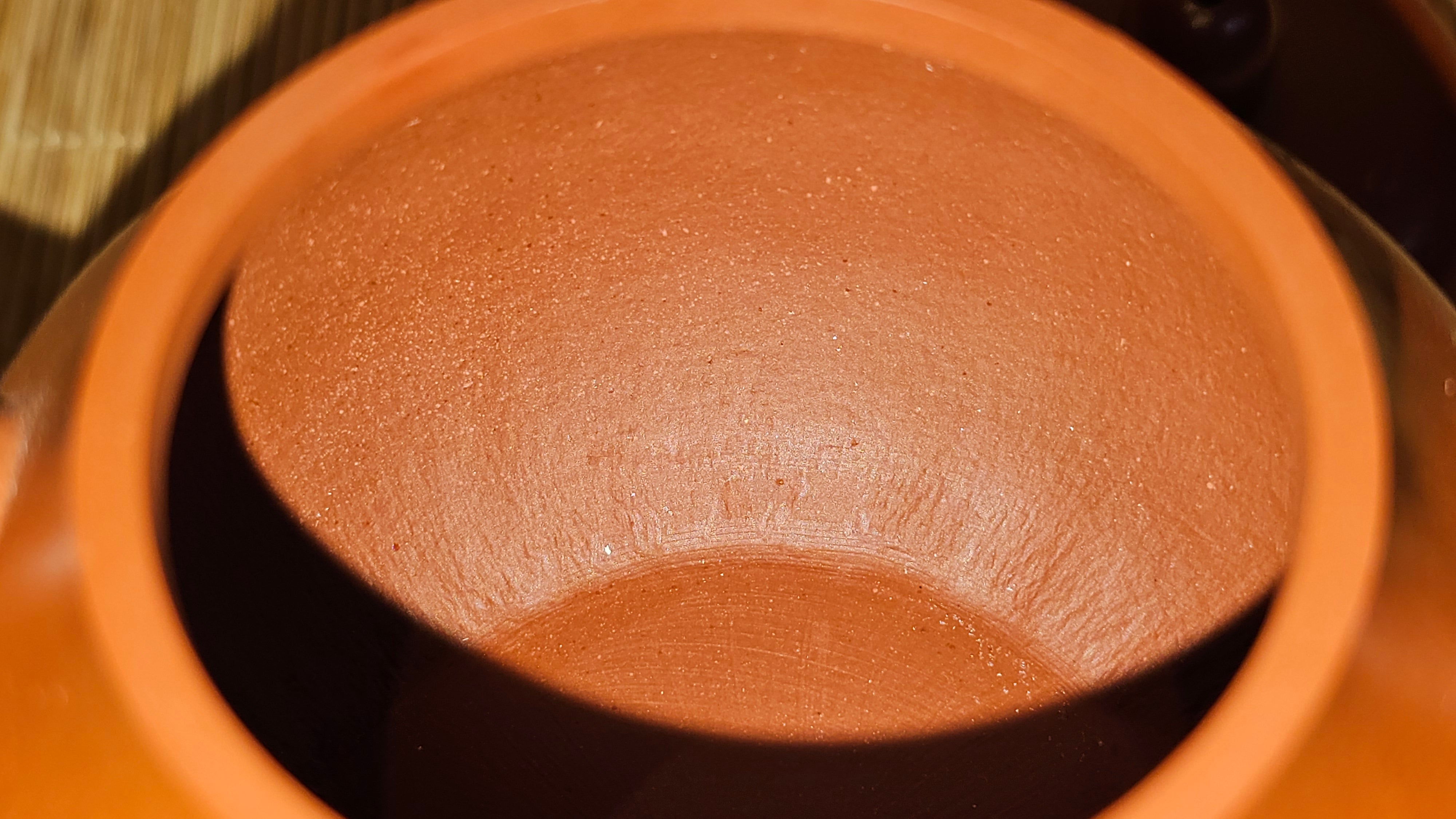 Li Xing 梨形, 177.5ml, Xiao Mei Yao Zhu Ni 小煤窑朱泥 by our Collaborative Craftsman Zhai Yi Yao 翟一耀, 梅花刻绘, Engraving of Plum Blossoms and Calligraphy, by Craftsman Yi De Shu 一德书 ~ Congratulations to!Mr A.K., 1226hrs 4th August 2025, Jabłonna! Poland🇵🇱.