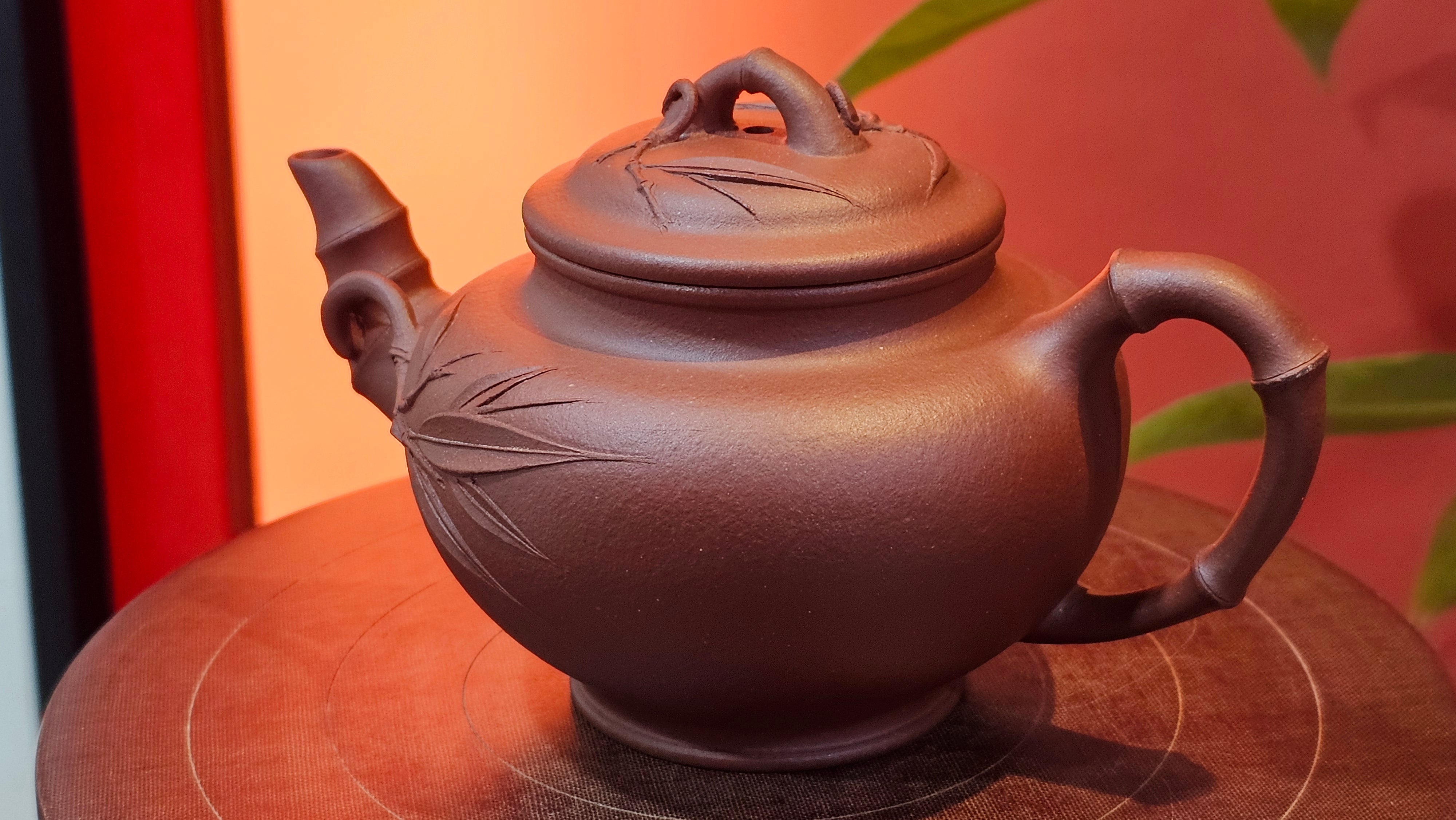 Zhu Bao Chun 竹报春, 229.3ml, Di Cao Qing Zi Ni 底槽青紫泥, by our Collaborative Craftsman Tu Xia Ying 屠暇英 ~ Congratulations to Mr K.F.! 1809hrs 3rd August 2025, Chamblee! GA.