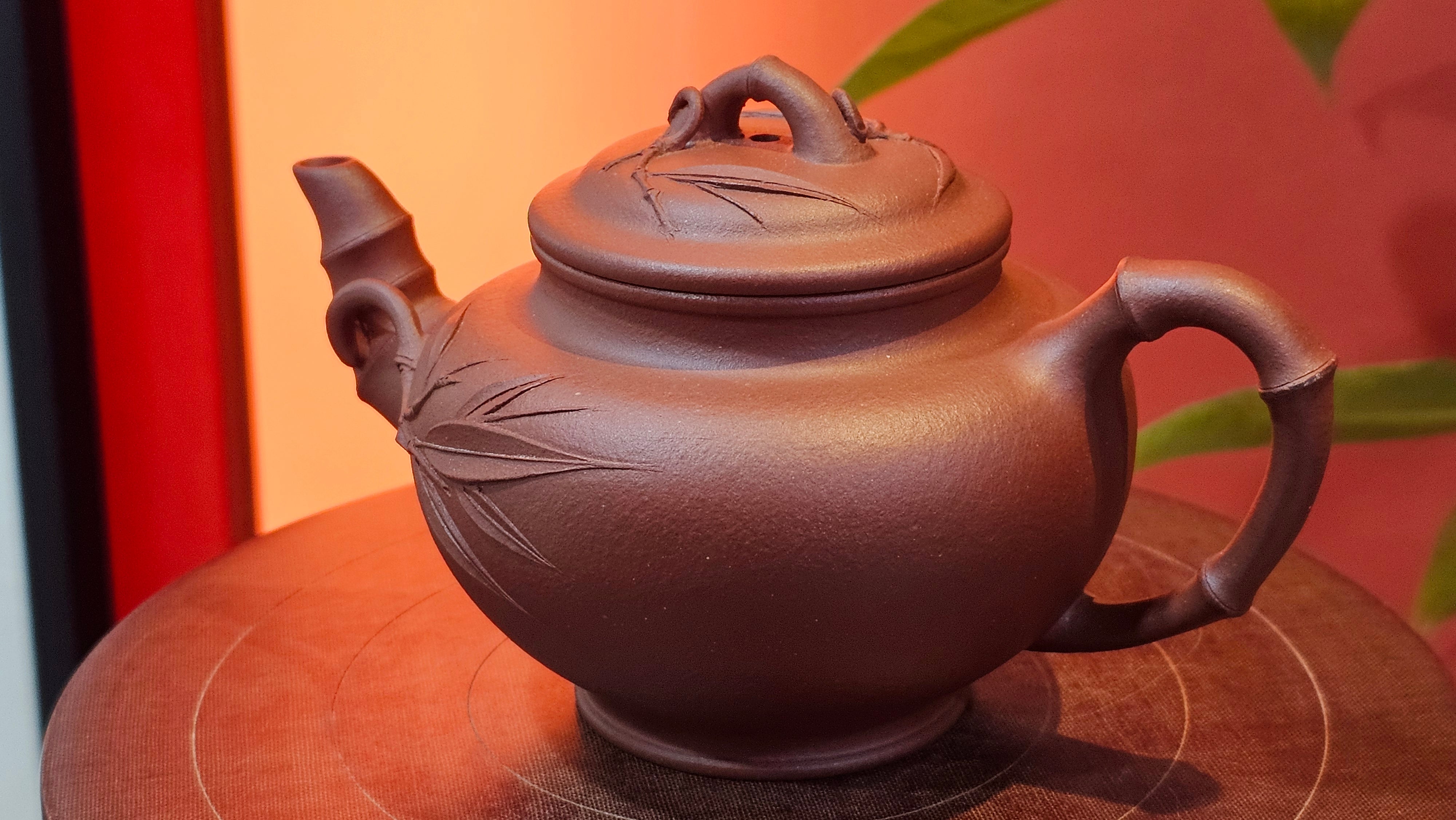 Zhu Bao Chun 竹报春, 229.3ml, Di Cao Qing Zi Ni 底槽青紫泥, by our Collaborative Craftsman Tu Xia Ying 屠暇英 ~ Congratulations to Mr K.F.! 1809hrs 3rd August 2025, Chamblee! GA.