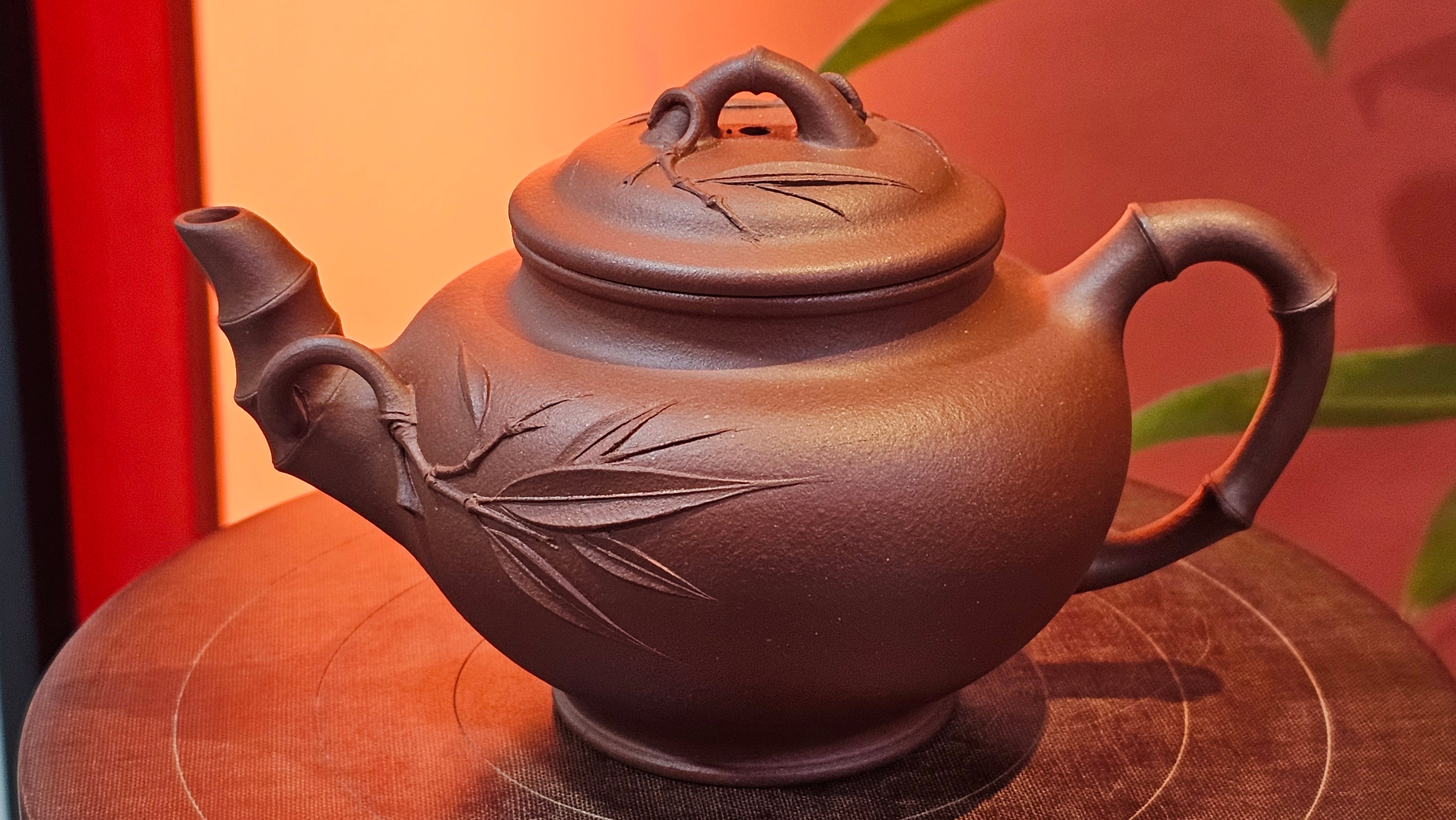 Zhu Bao Chun 竹报春, 229.3ml, Di Cao Qing Zi Ni 底槽青紫泥, by our Collaborative Craftsman Tu Xia Ying 屠暇英 ~ Congratulations to Mr K.F.! 1809hrs 3rd August 2025, Chamblee! GA.