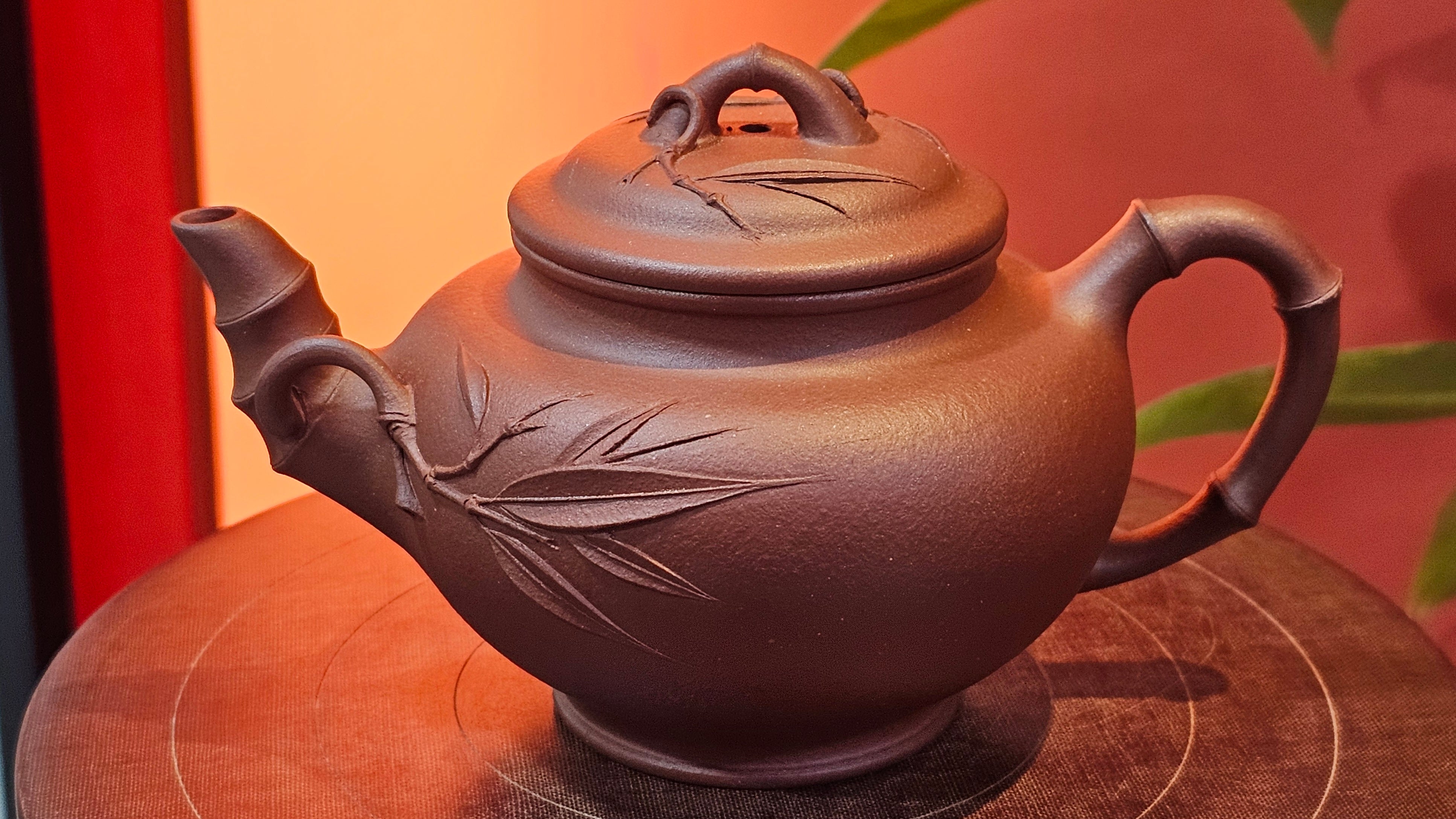 Zhu Bao Chun 竹报春, 229.3ml, Di Cao Qing Zi Ni 底槽青紫泥, by our Collaborative Craftsman Tu Xia Ying 屠暇英 ~ Congratulations to Mr K.F.! 1809hrs 3rd August 2025, Chamblee! GA.