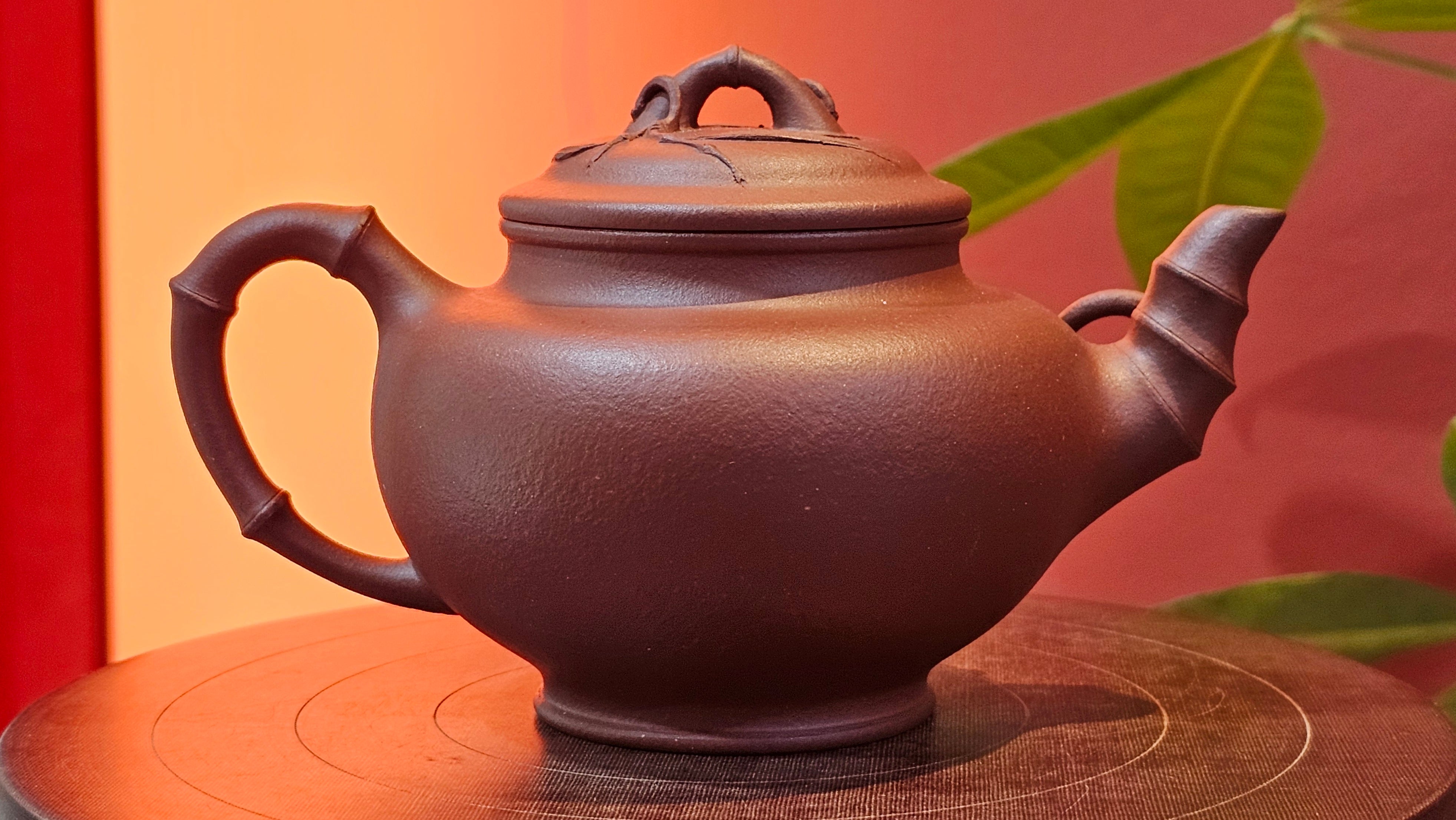 Zhu Bao Chun 竹报春, 229.3ml, Di Cao Qing Zi Ni 底槽青紫泥, by our Collaborative Craftsman Tu Xia Ying 屠暇英 ~ Congratulations to Mr K.F.! 1809hrs 3rd August 2025, Chamblee! GA.