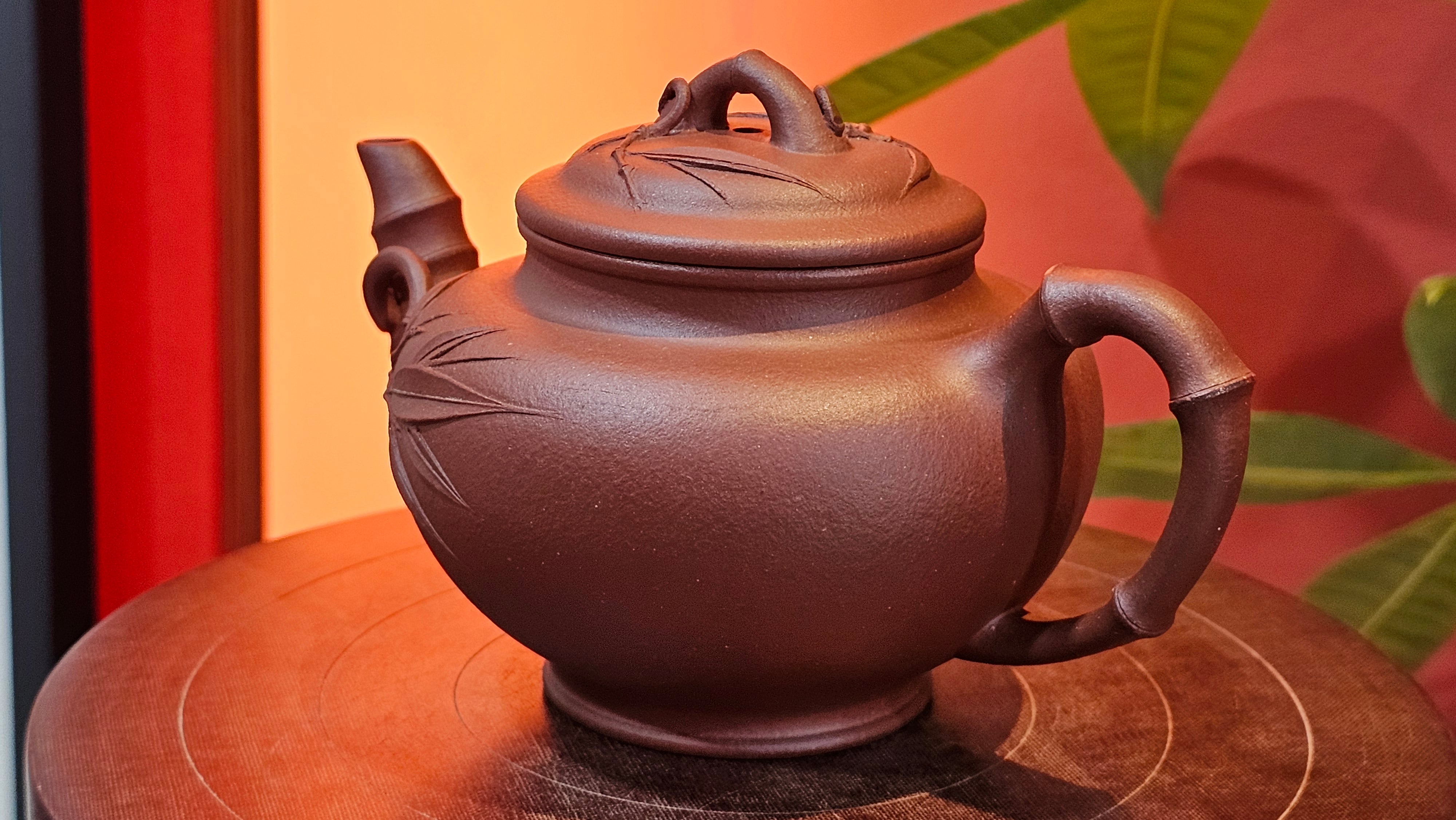 Zhu Bao Chun 竹报春, 229.3ml, Di Cao Qing Zi Ni 底槽青紫泥, by our Collaborative Craftsman Tu Xia Ying 屠暇英 ~ Congratulations to Mr K.F.! 1809hrs 3rd August 2025, Chamblee! GA.